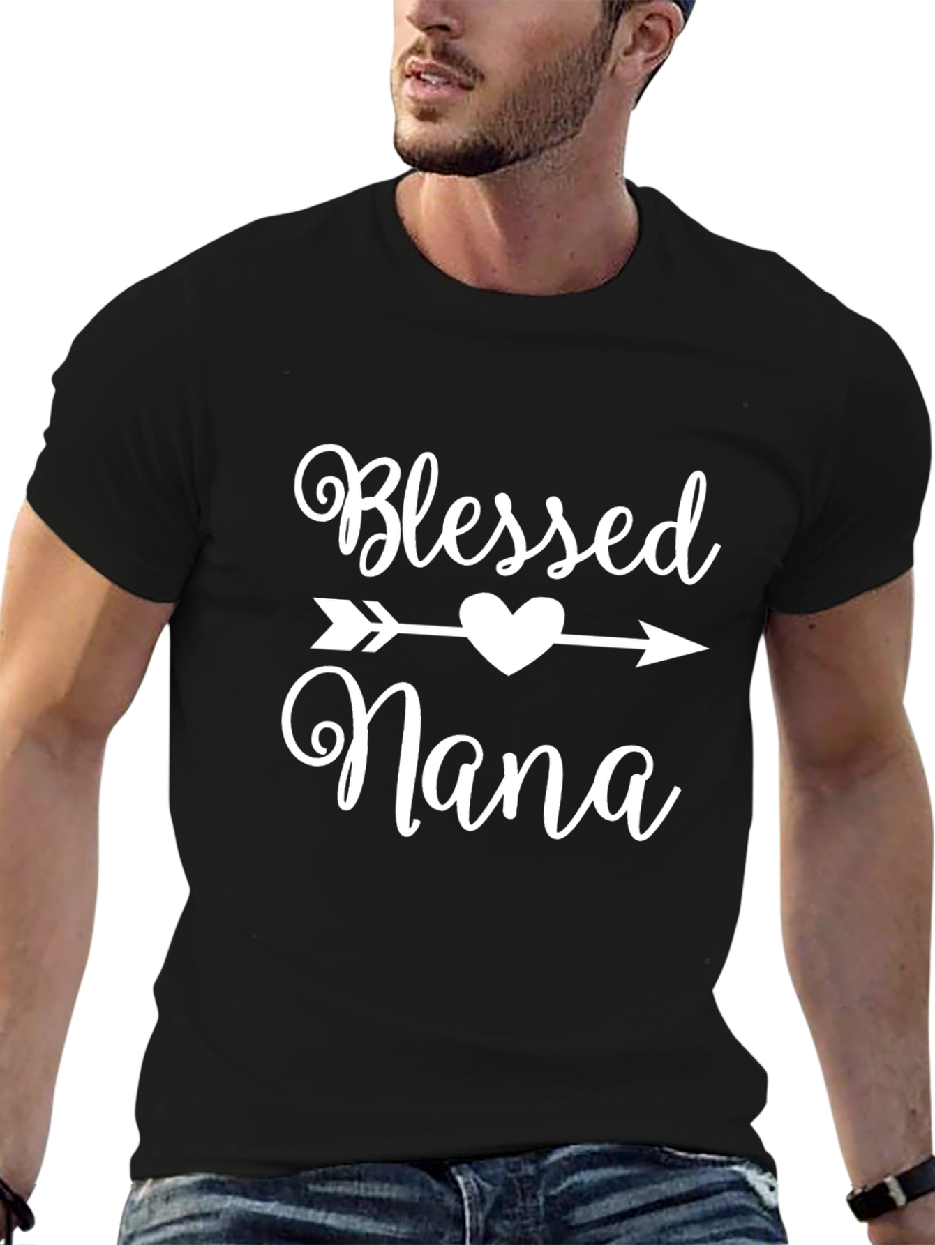 Blessed Nana T-Shirt - Heart Arrow Design