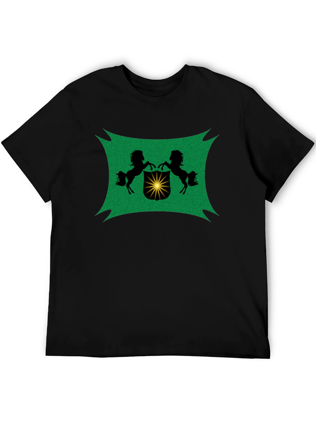 Black Tee with Crest Graphic