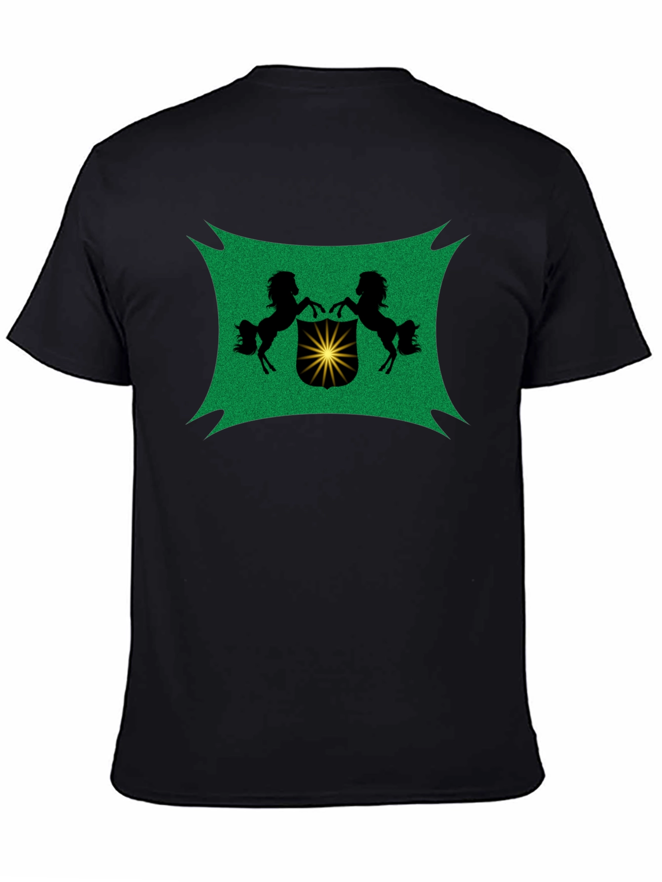 Black Tee with Crest Graphic