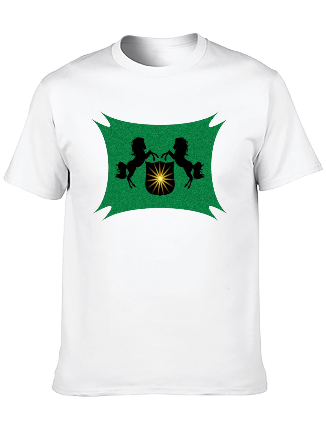 Black Tee with Crest Graphic