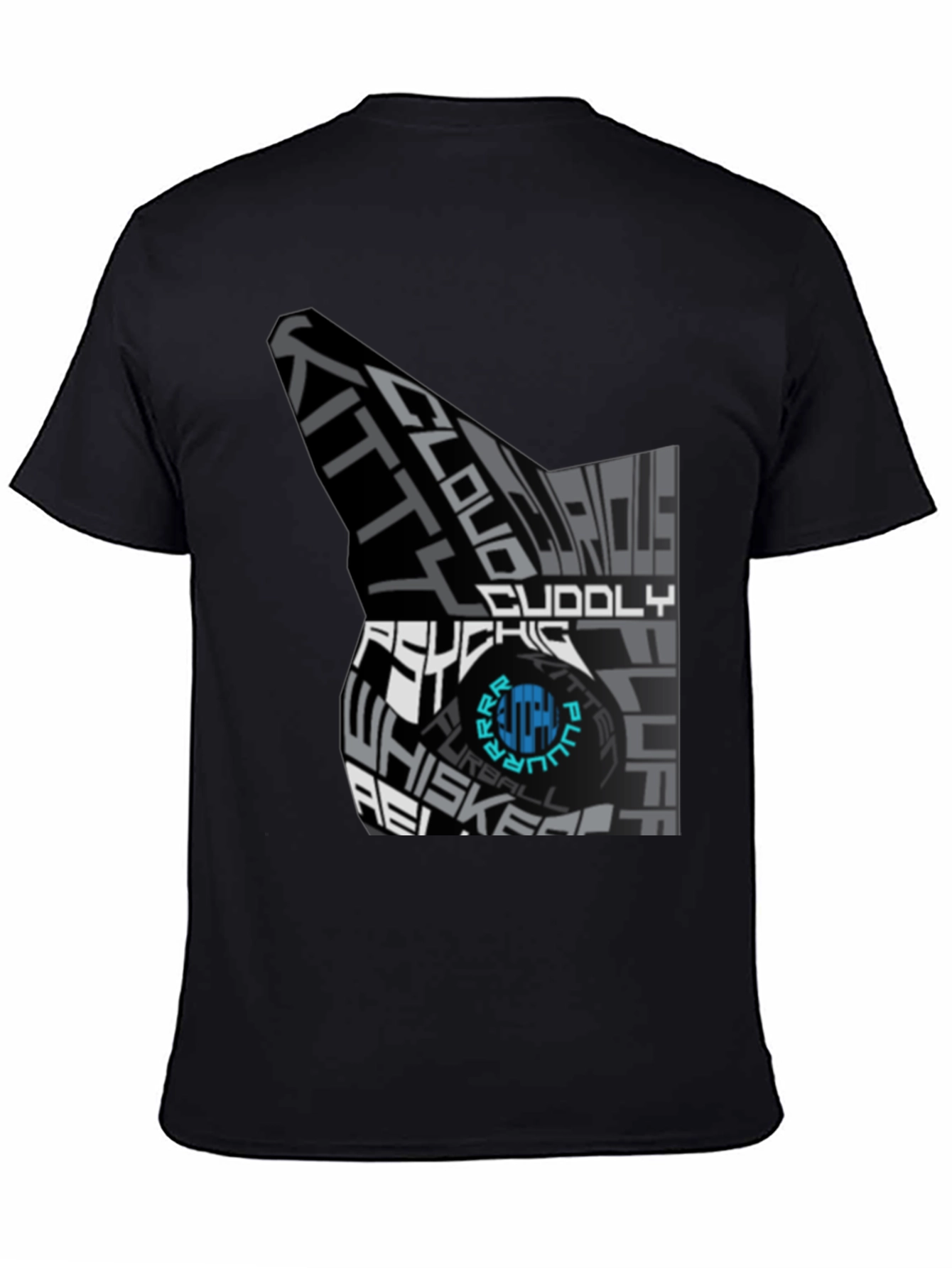 Cat Typography T-Shirt - Quirky Kitten Design