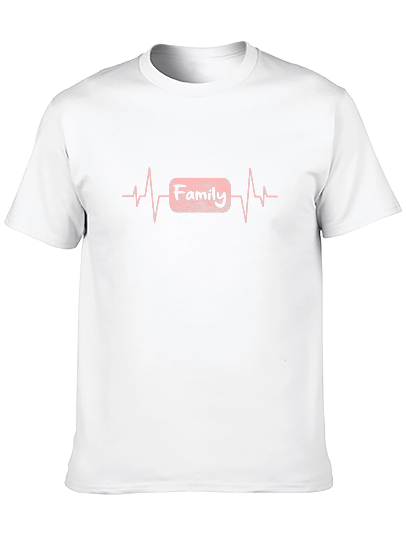 Family Heartbeat T-Shirt - Black