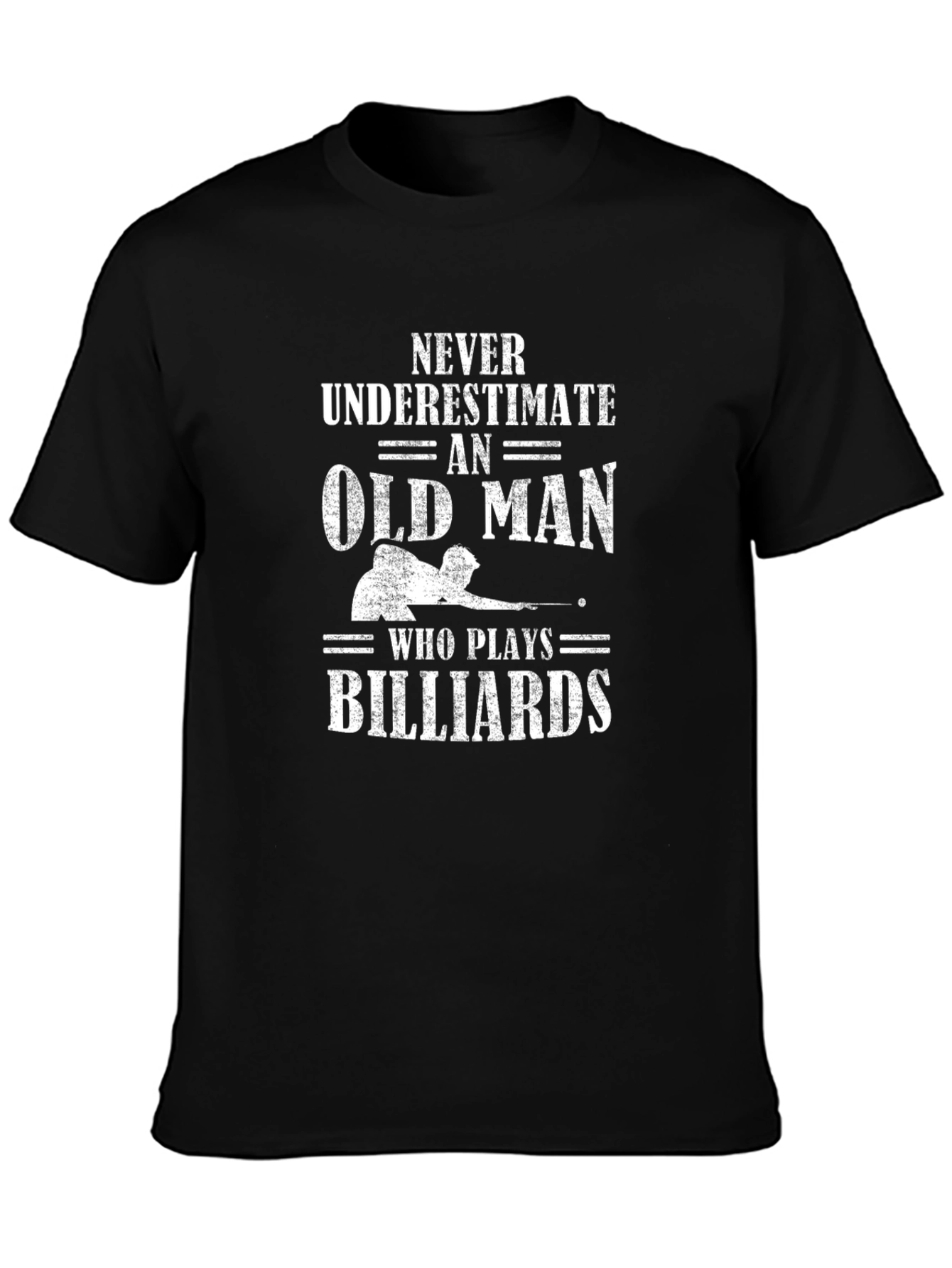 Never Underestimate Old Man Billiards T-Shirt