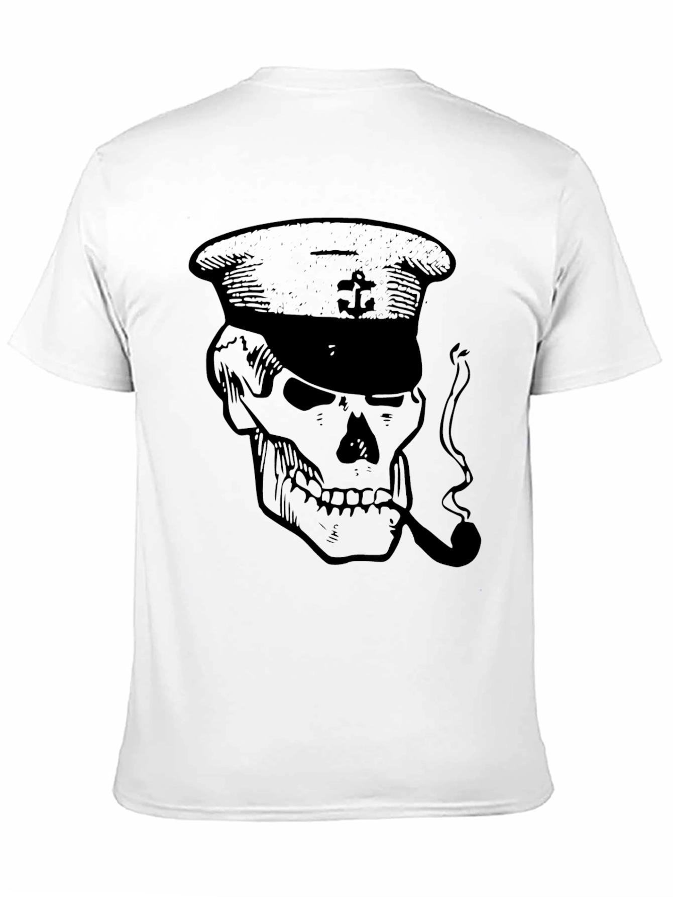 Skull Captain Graphic T-Shirt - Mens Black Tee