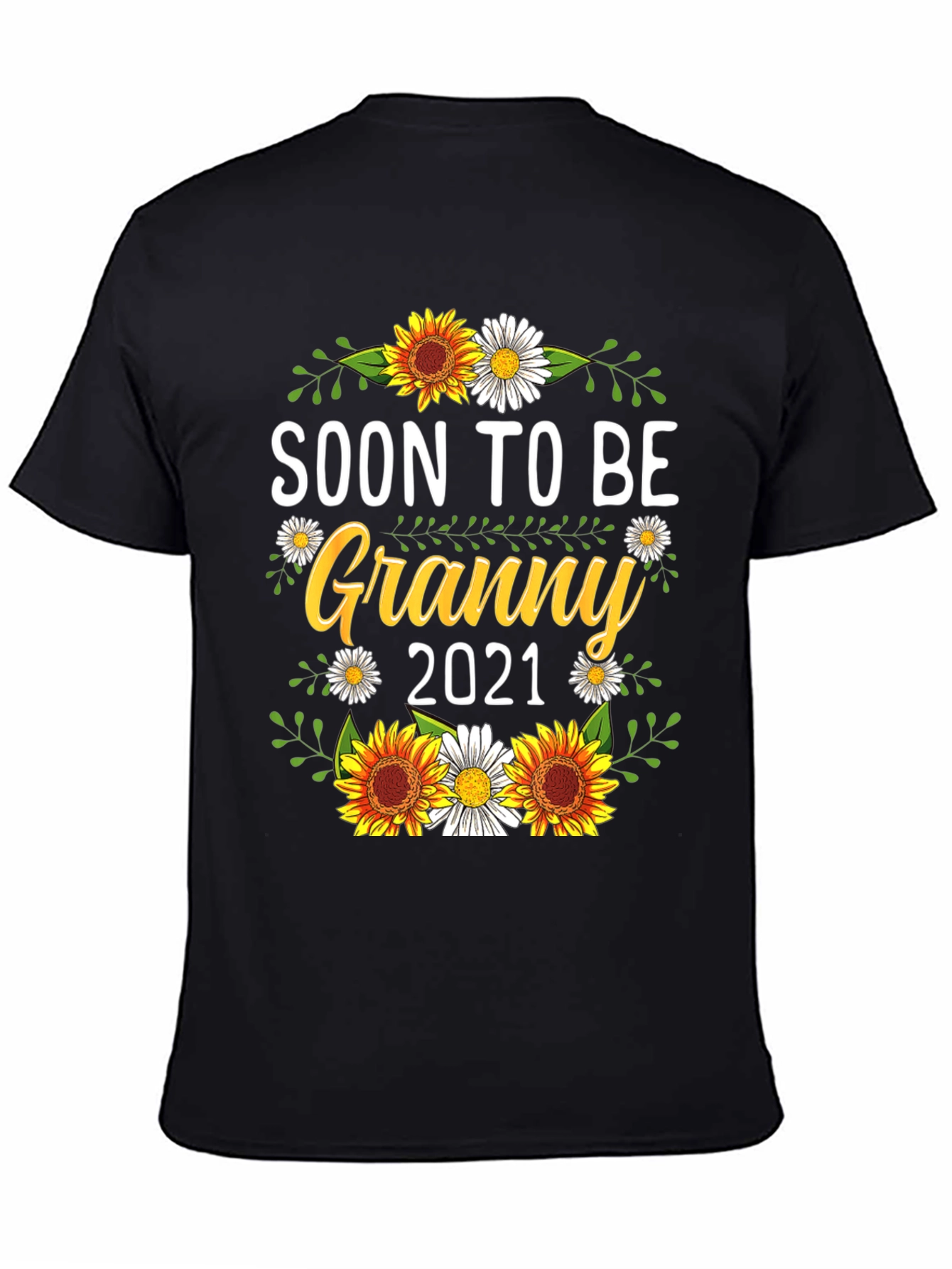 Soon to Be Granny 2021 T-Shirt Sunflower Design