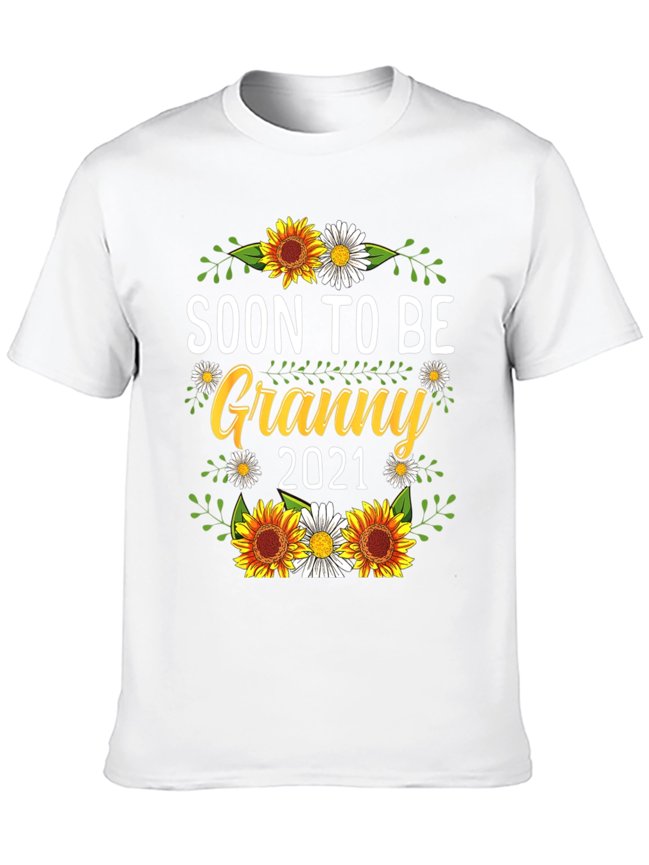 Soon to Be Granny 2021 T-Shirt Sunflower Design