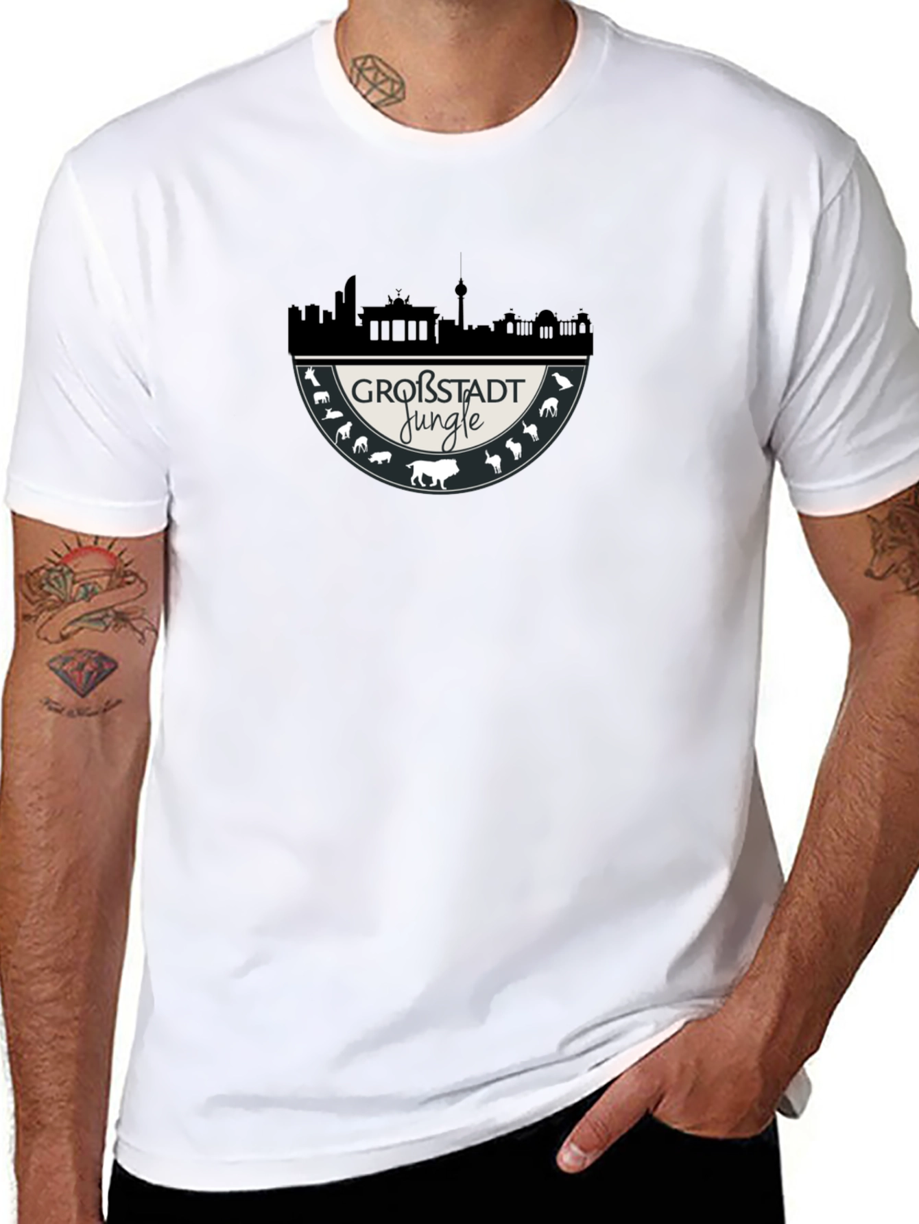Großstadt Jungle Graphic Tee - Black