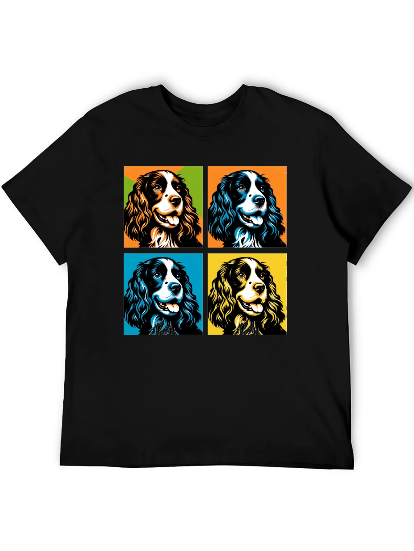 Pop Art Spaniel Dog Graphic Tee
