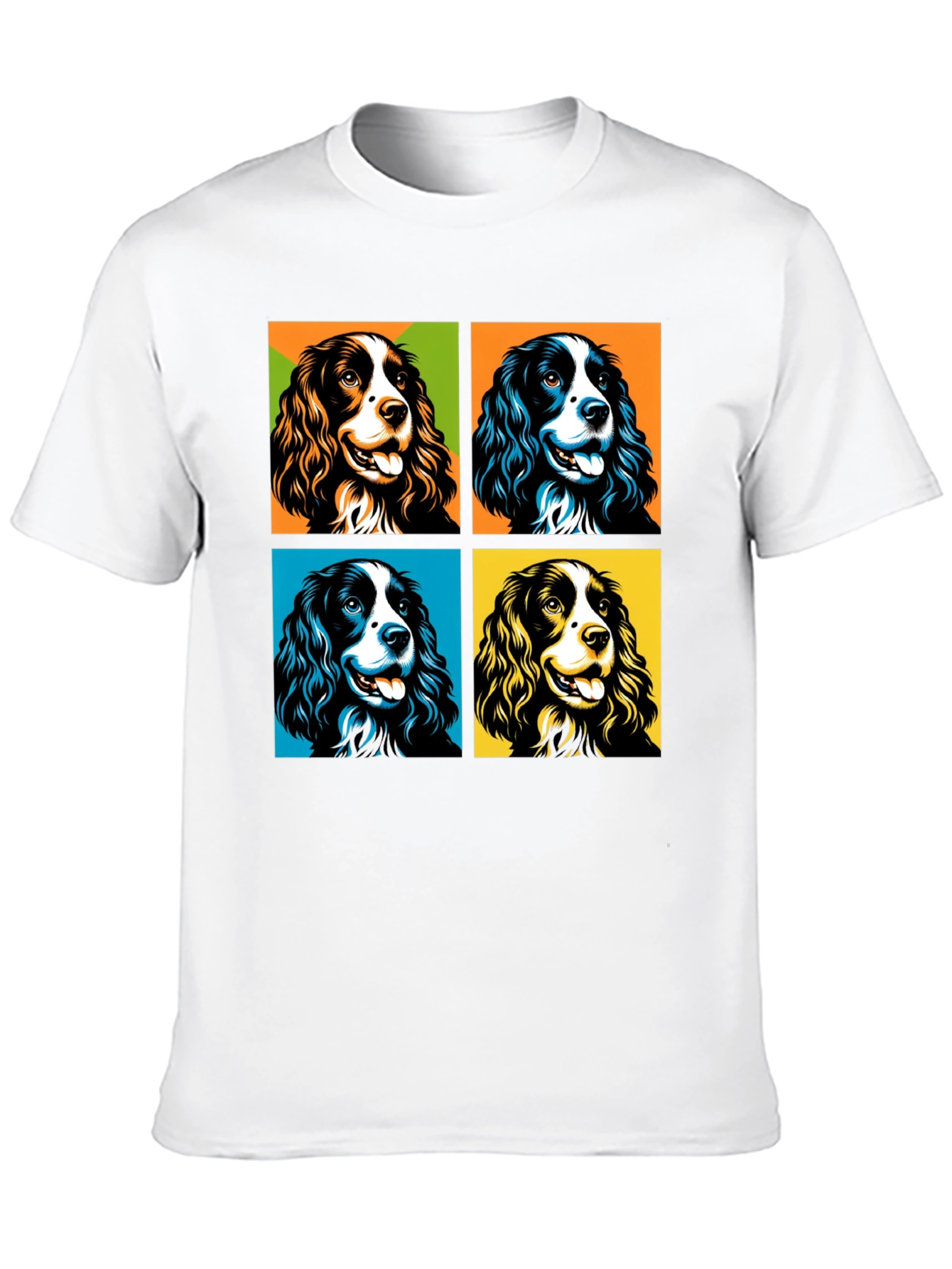 Pop Art Spaniel Dog Graphic Tee
