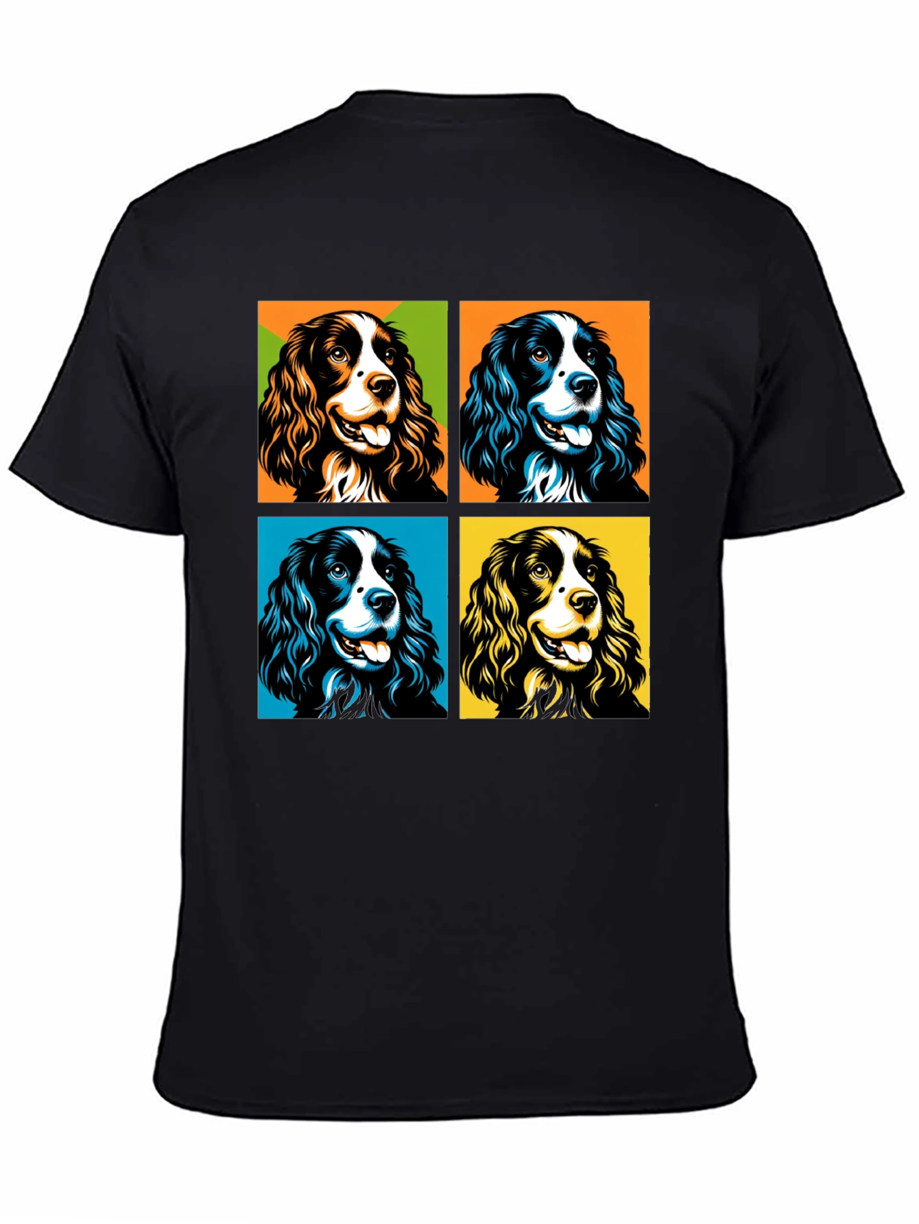 Pop Art Spaniel Dog Graphic Tee