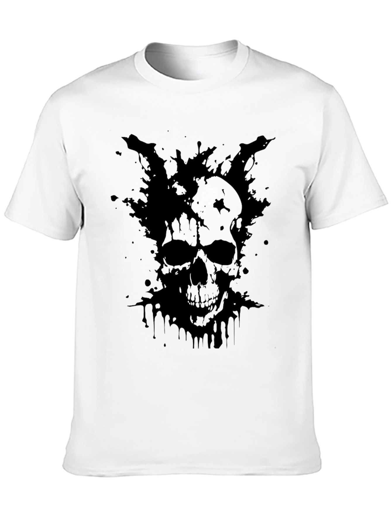 Dark Skull Graphic T-Shirt - Mens Black Tee