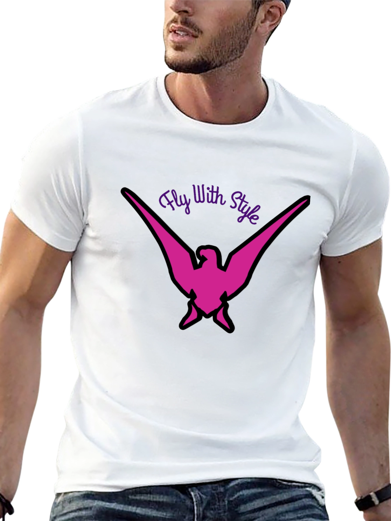 Fly With Style Graphic Tee - Black