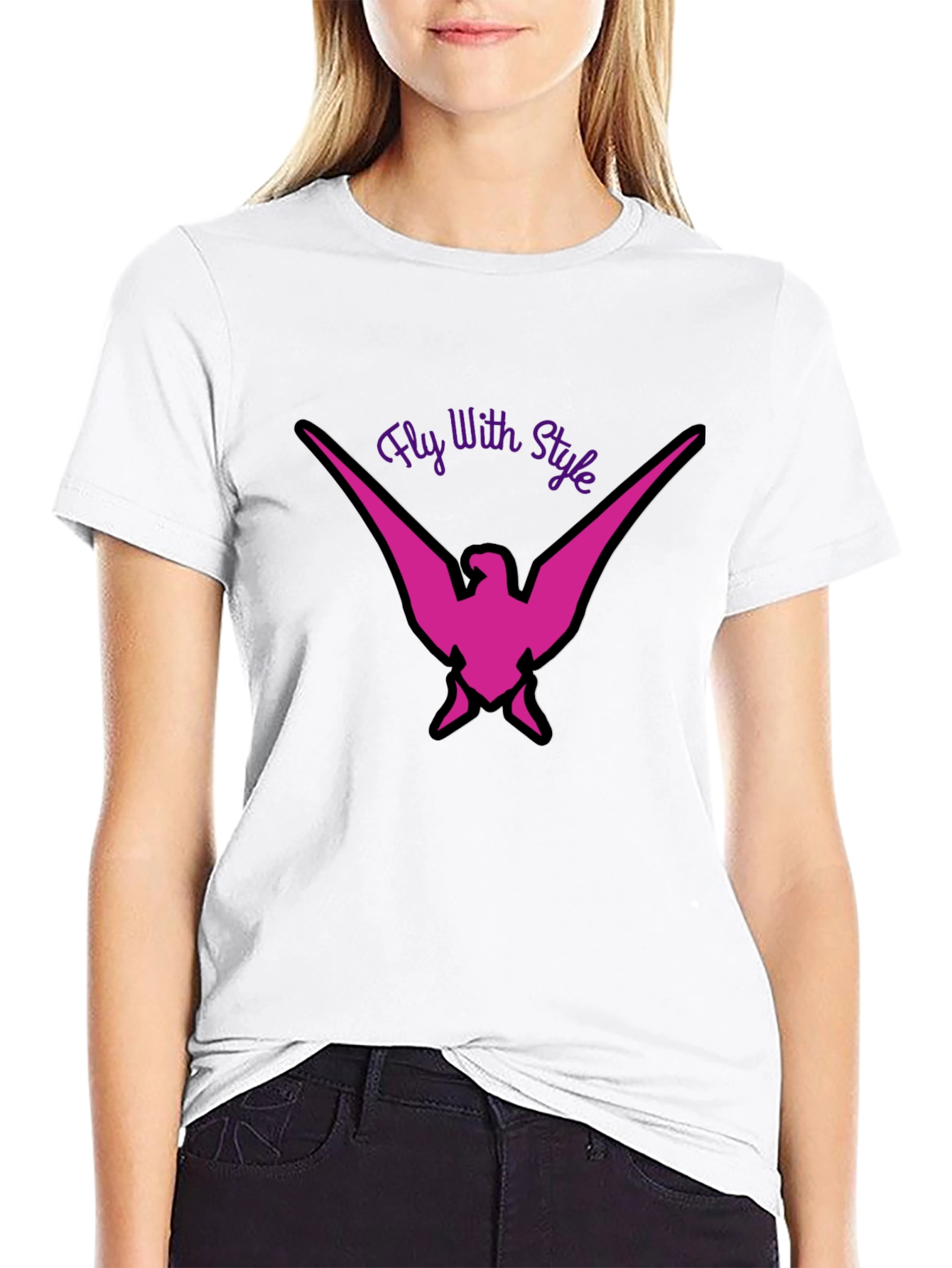 Fly With Style Graphic Tee - Black