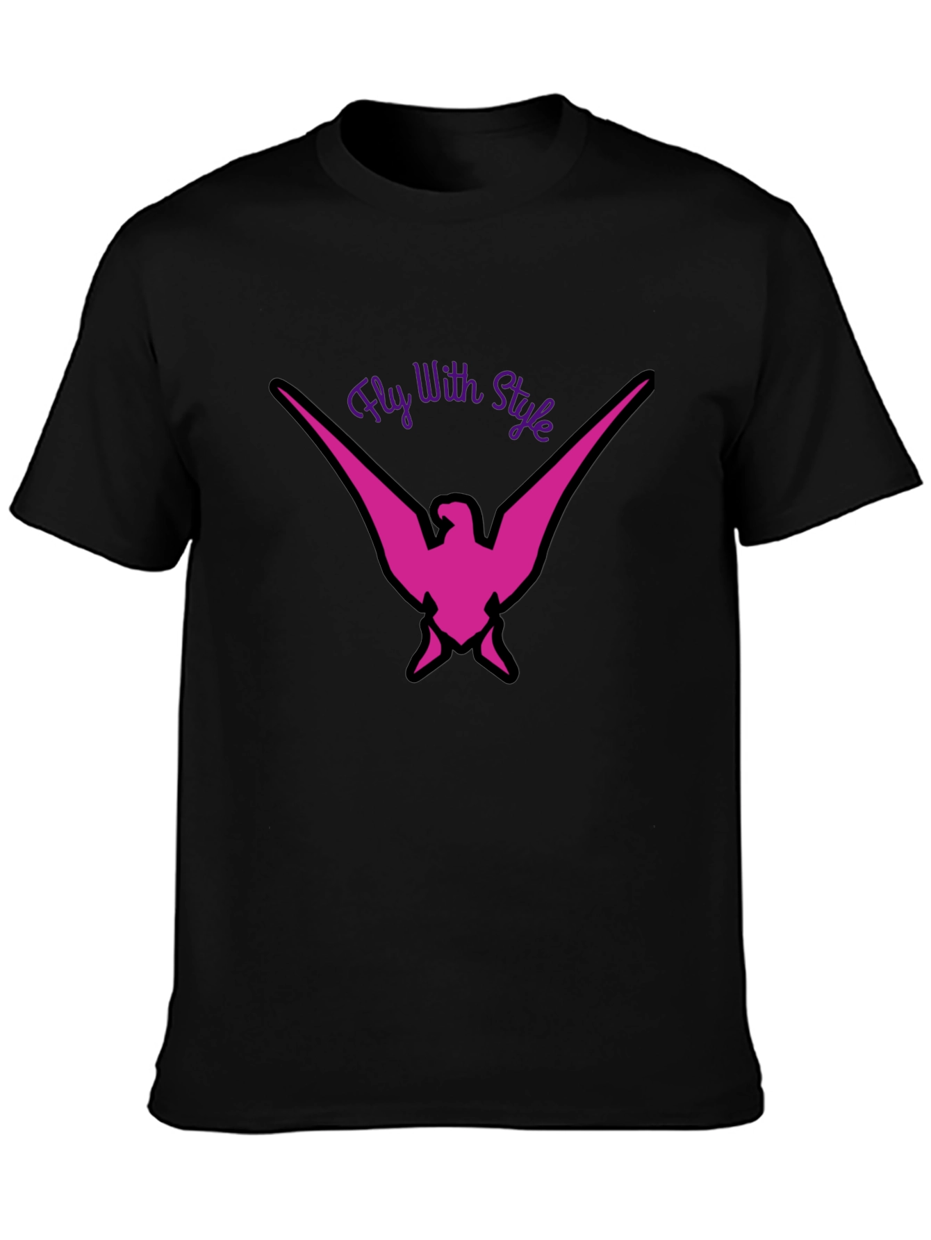 Fly With Style Graphic Tee - Black