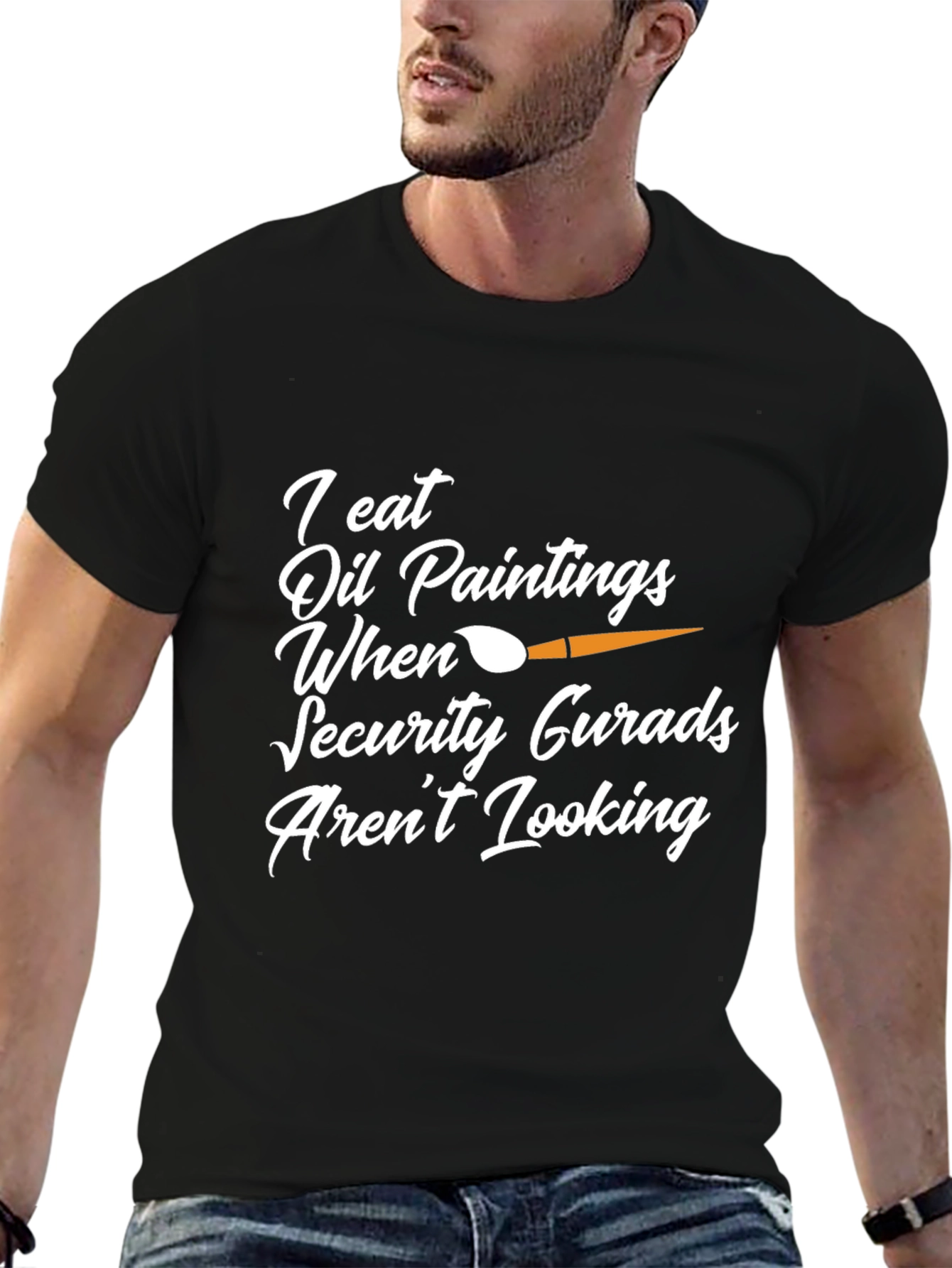I Eat Oil Paintings Funny Graphic Tee