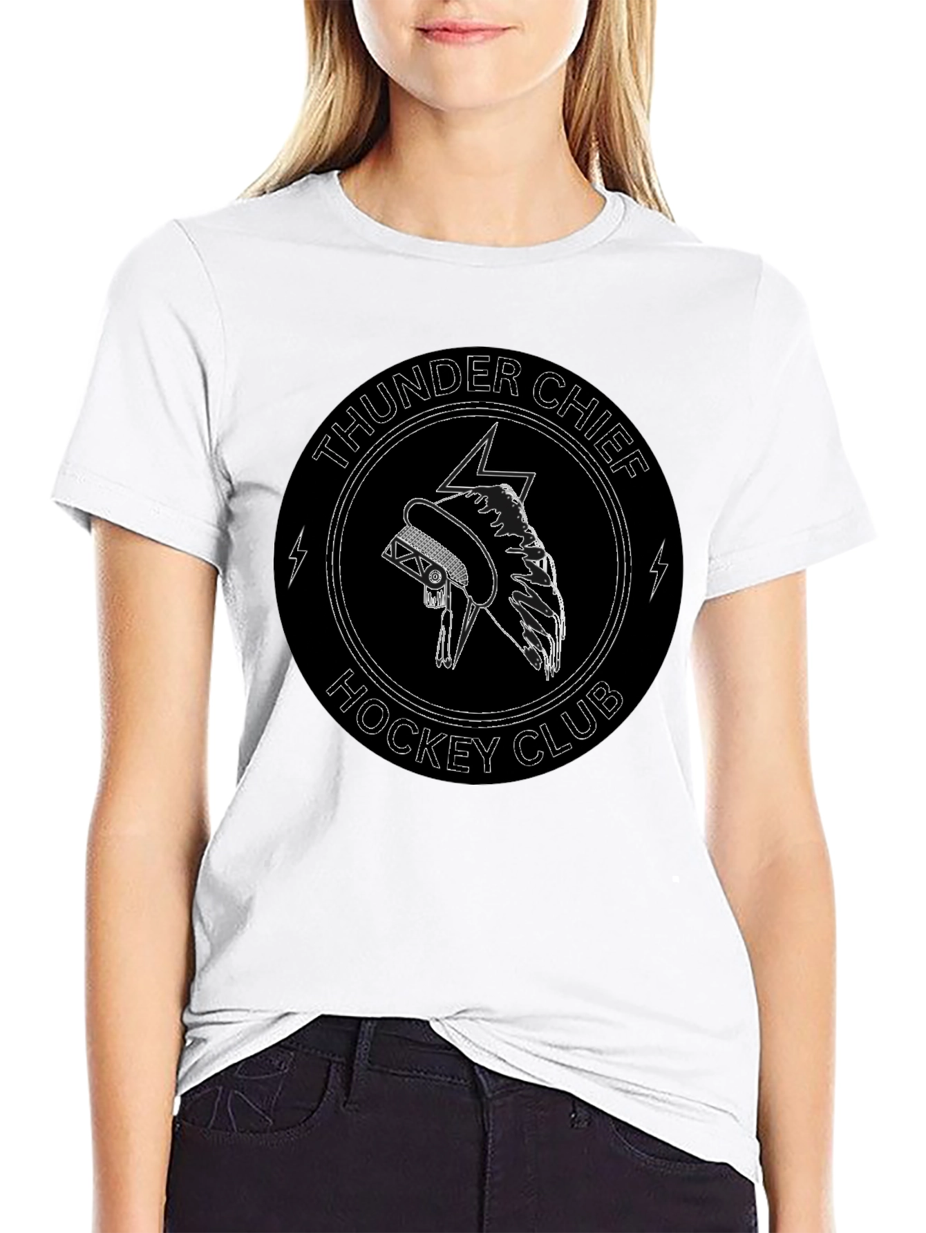 Thunder Chief Hockey Club Black T-Shirt