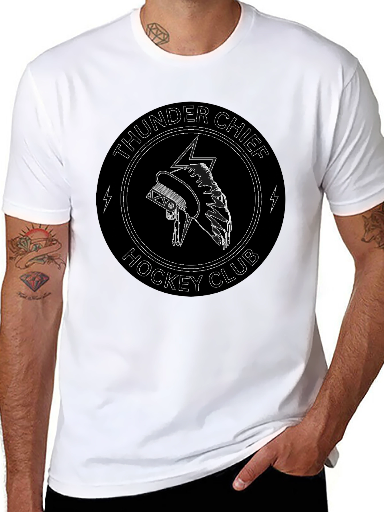 Thunder Chief Hockey Club Black T-Shirt