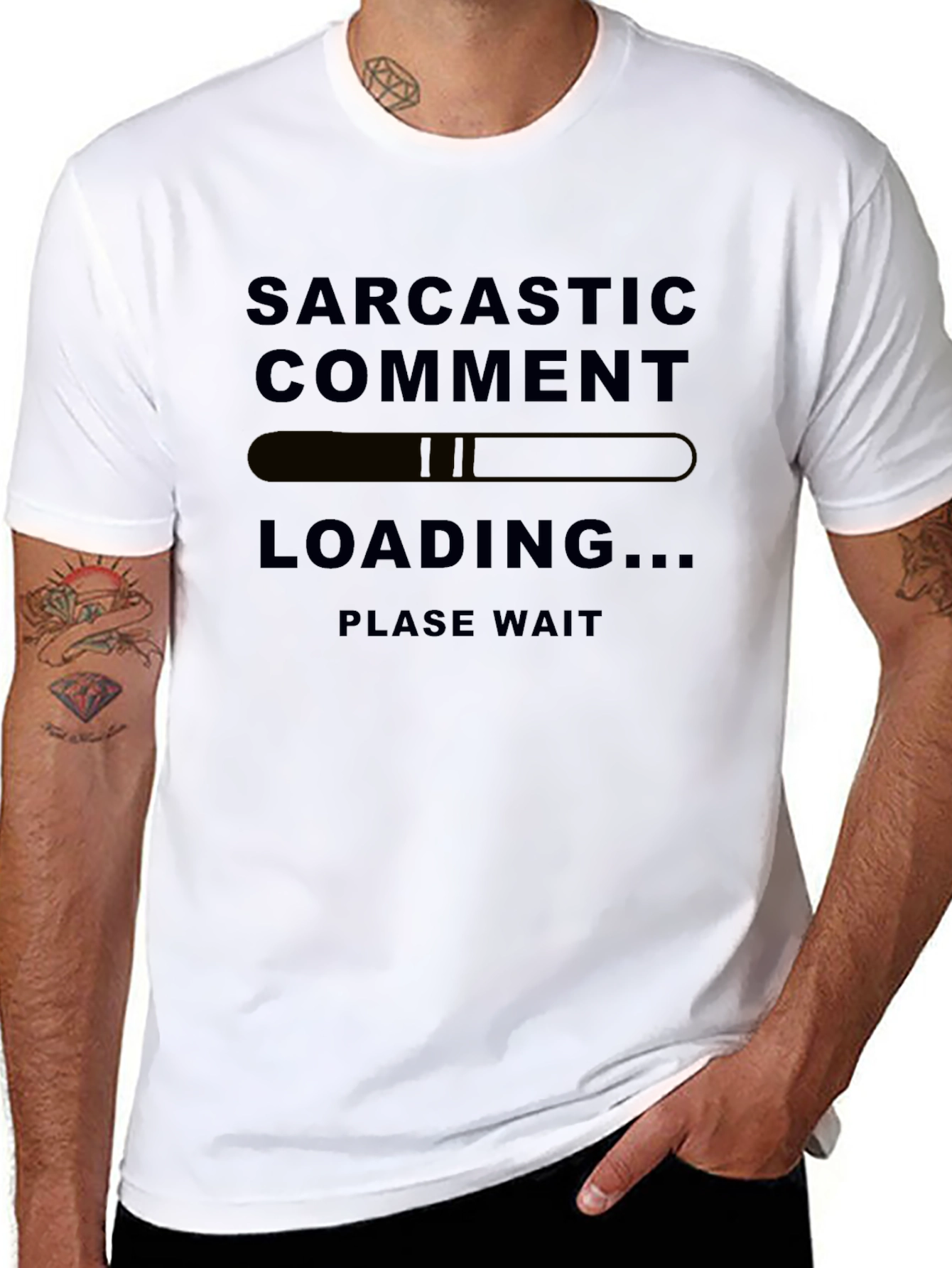 Sarcastic Comment Loading Mens Black T-Shirt