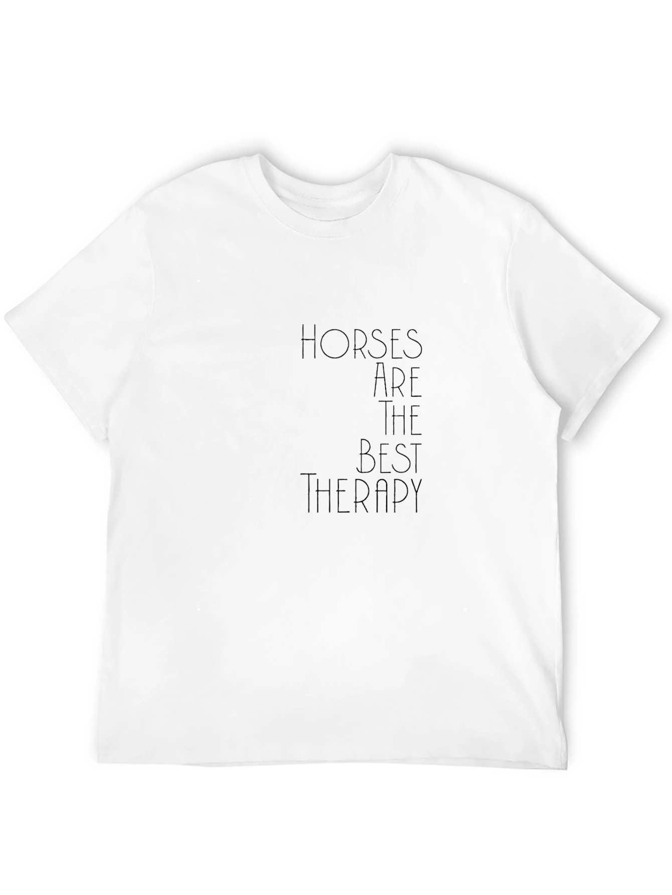 Horses Are Therapy Black Tee