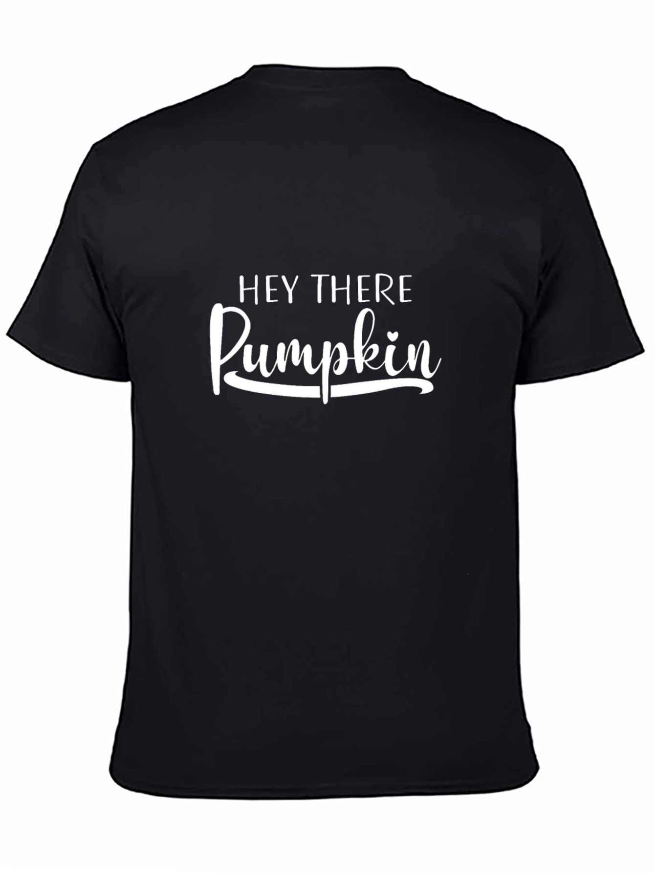 Hey There Pumpkin Graphic Tee - Black Cotton T-Shirt