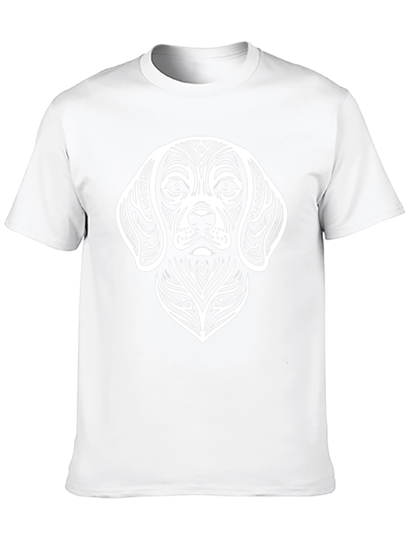 Tribal Dog Graphic Tee - Black