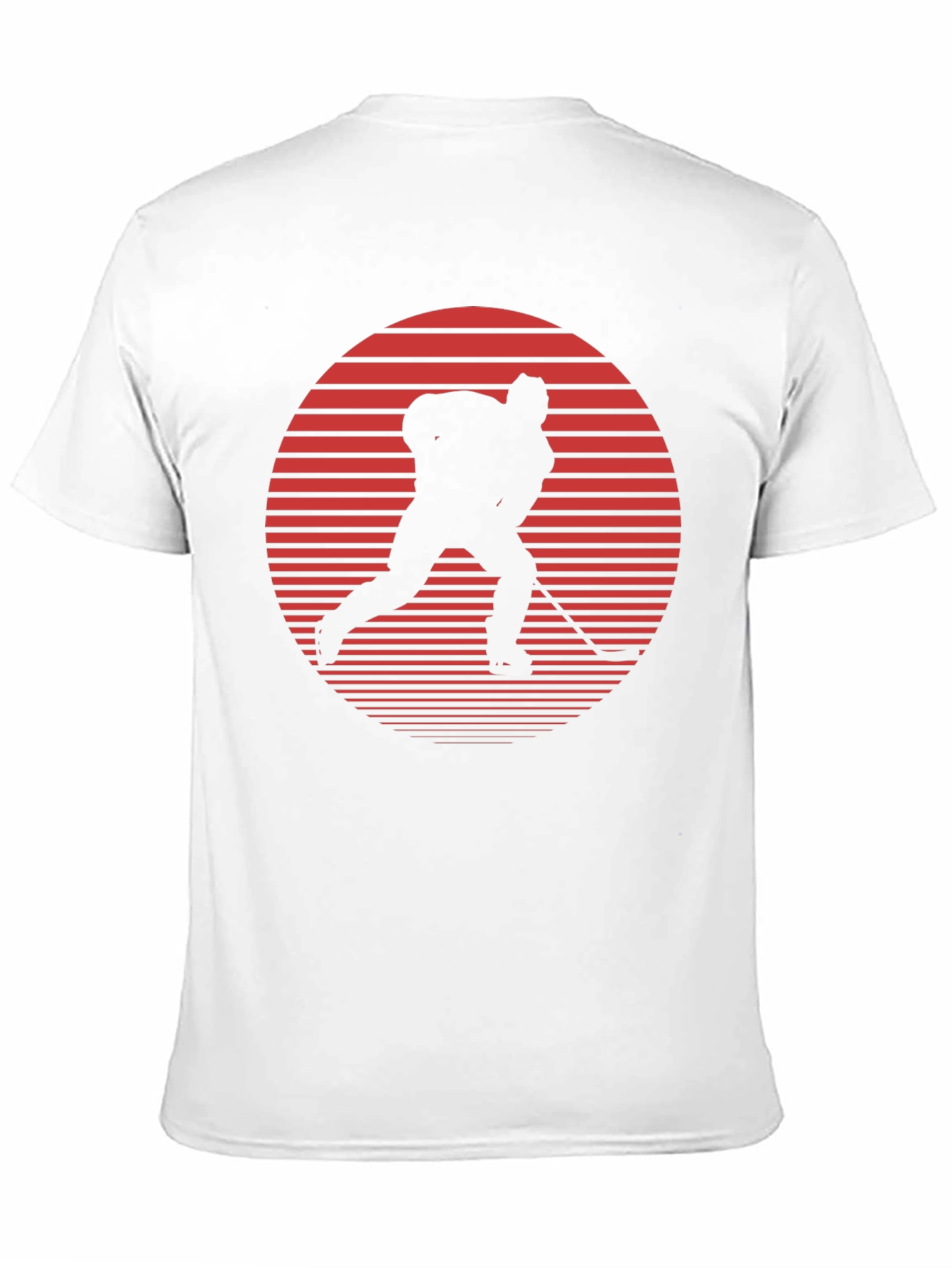 Hockey Player Graphic Tee - Retro Style