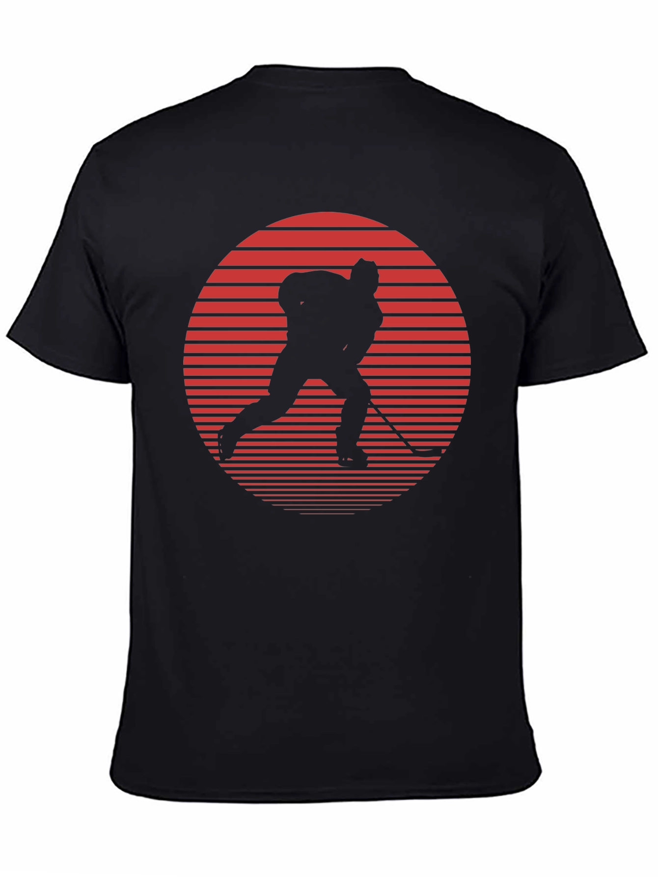 Hockey Player Graphic Tee - Retro Style