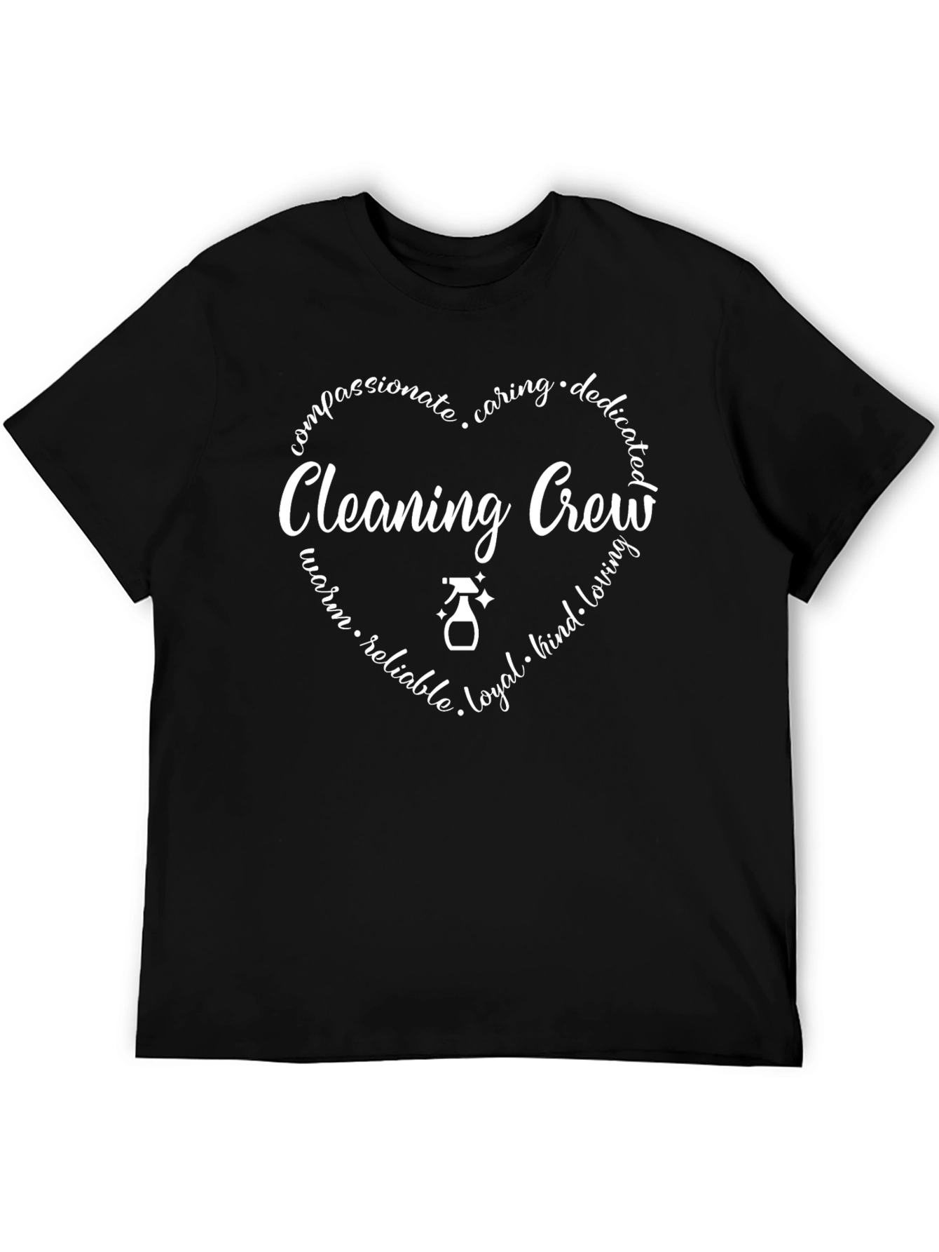 Cleaning Crew Heart Graphic Tee - Black
