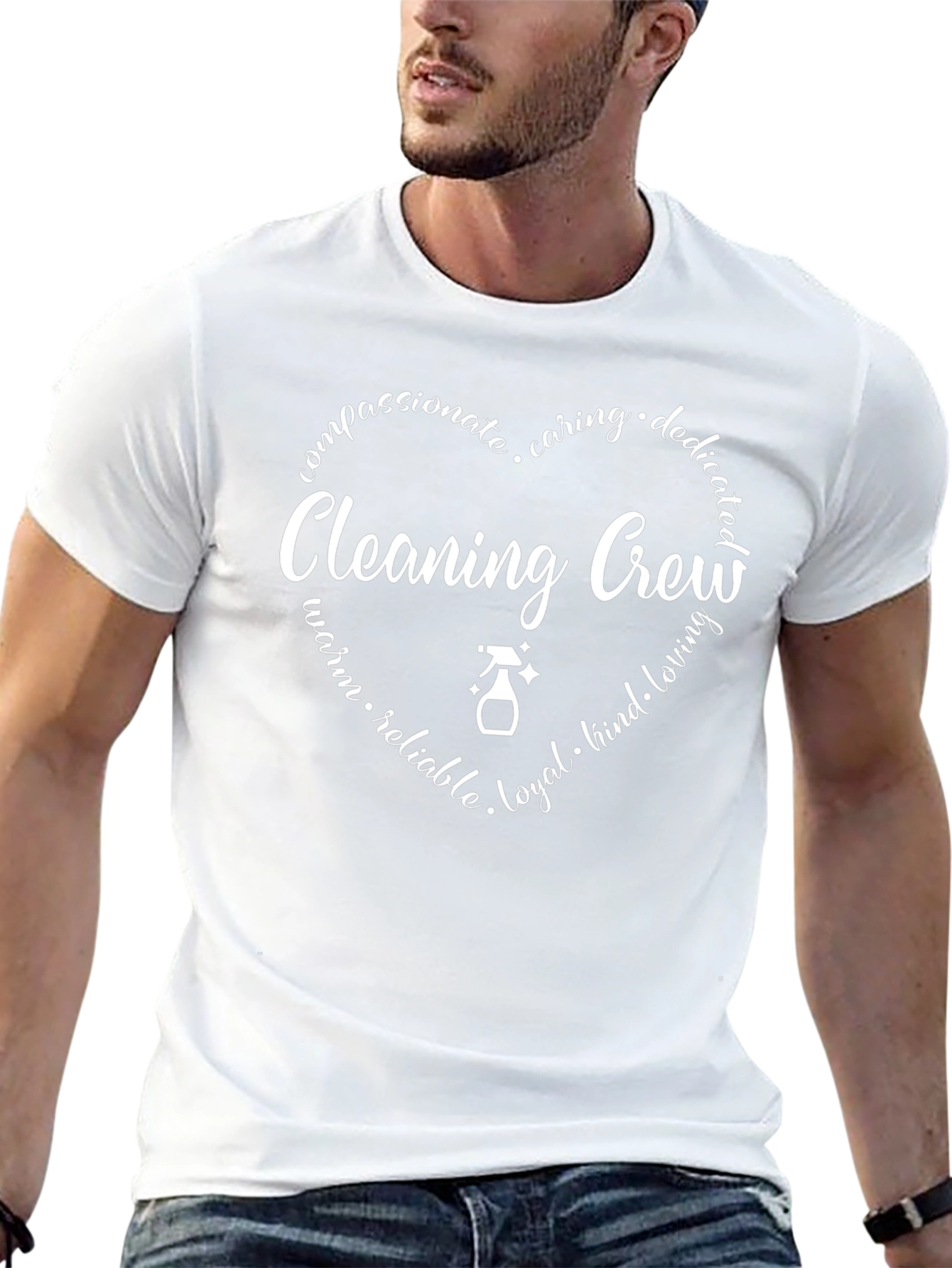Cleaning Crew Heart Graphic Tee - Black