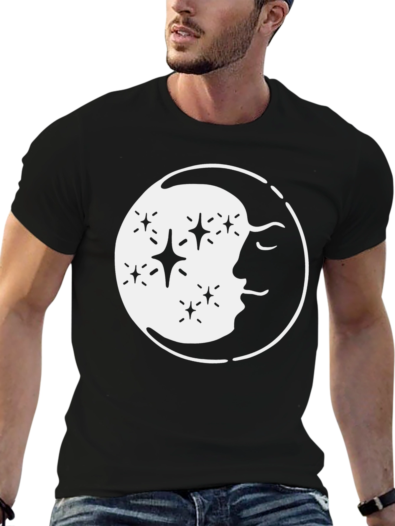 Celestial Moon Graphic T-Shirt