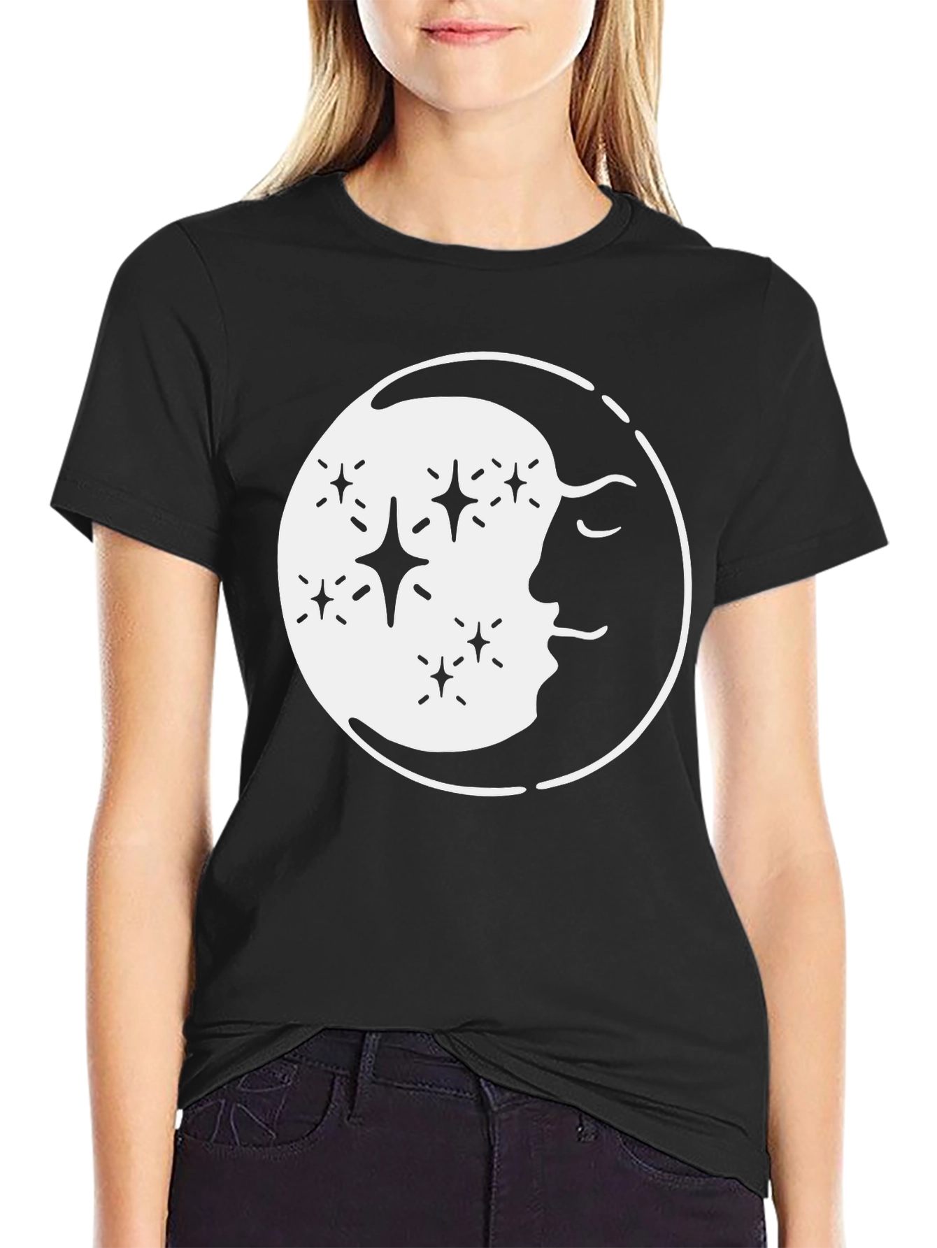 Celestial Moon Graphic T-Shirt