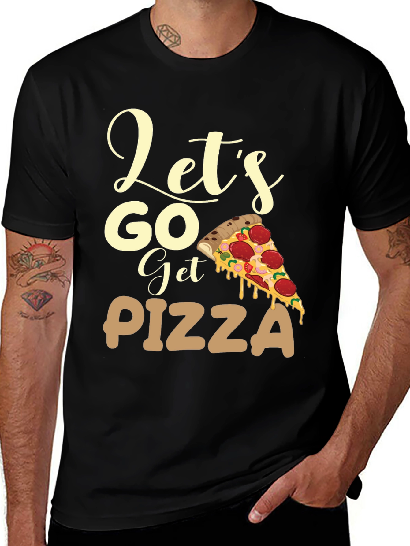 Lets Go Get Pizza T-Shirt Foodie Tee