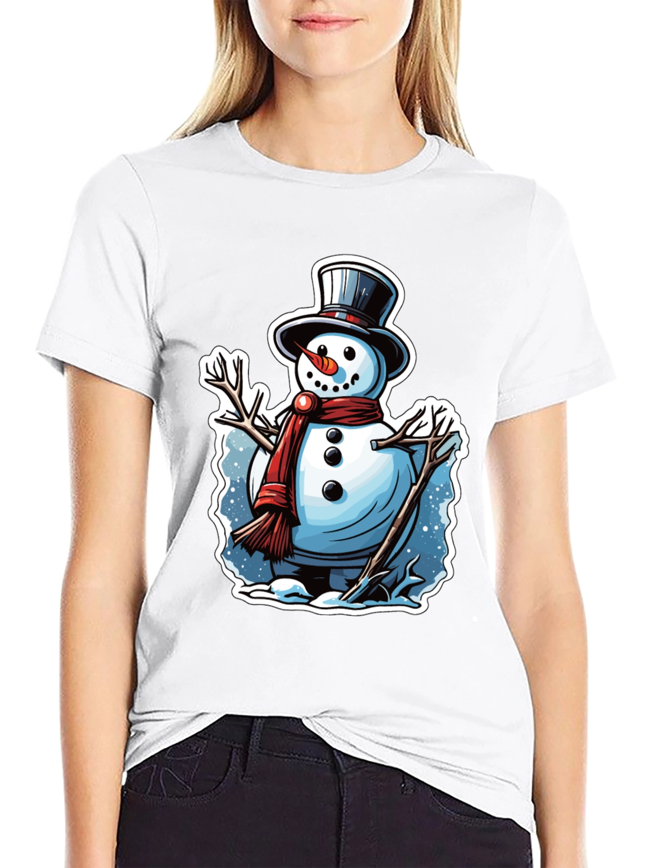 Festive Snowman Graphic Tee