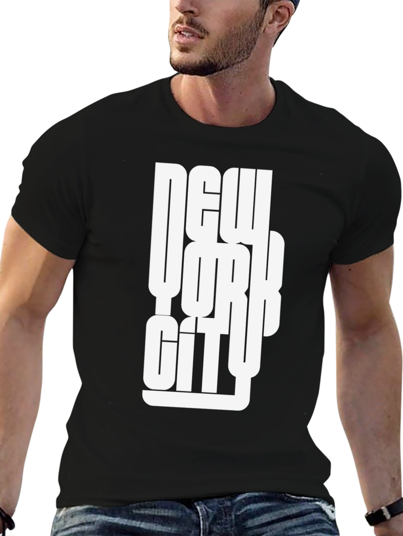 New York City Graphic Print Black T-Shirt