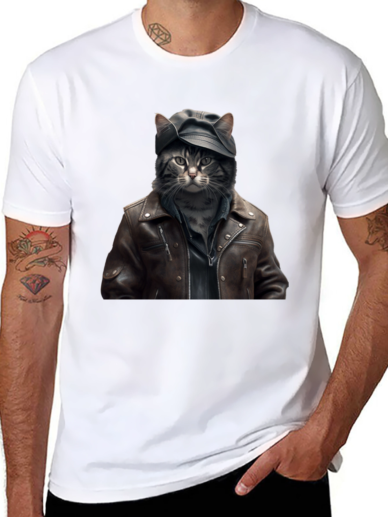 Cool Cat Biker T-Shirt