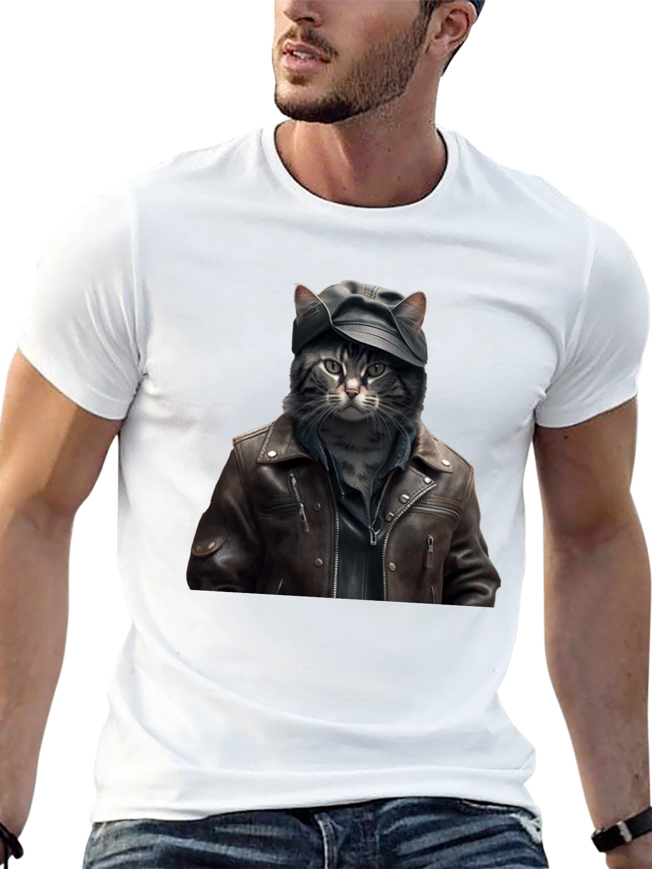 Cool Cat Biker T-Shirt