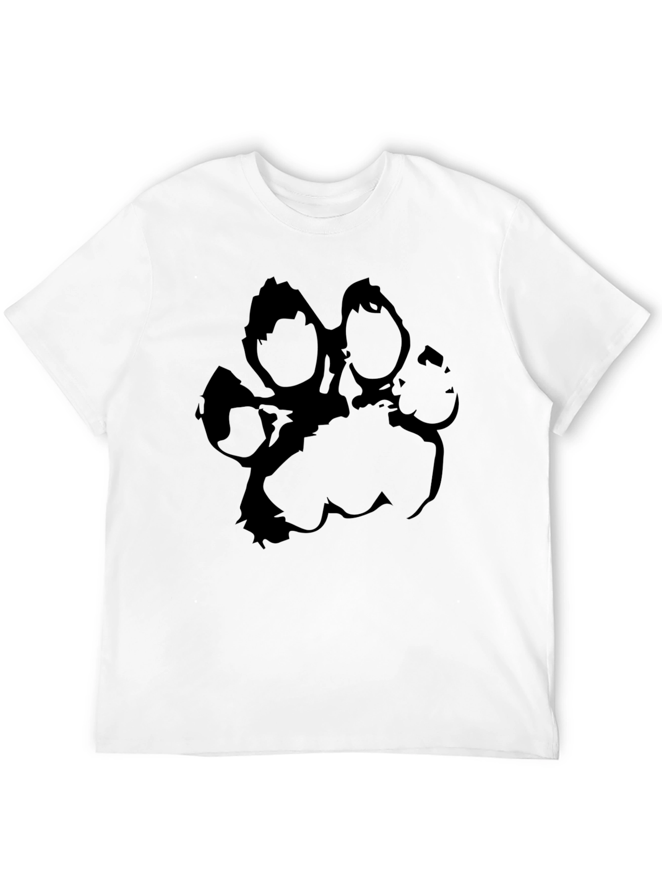 Black Paw Print Graphic T-Shirt