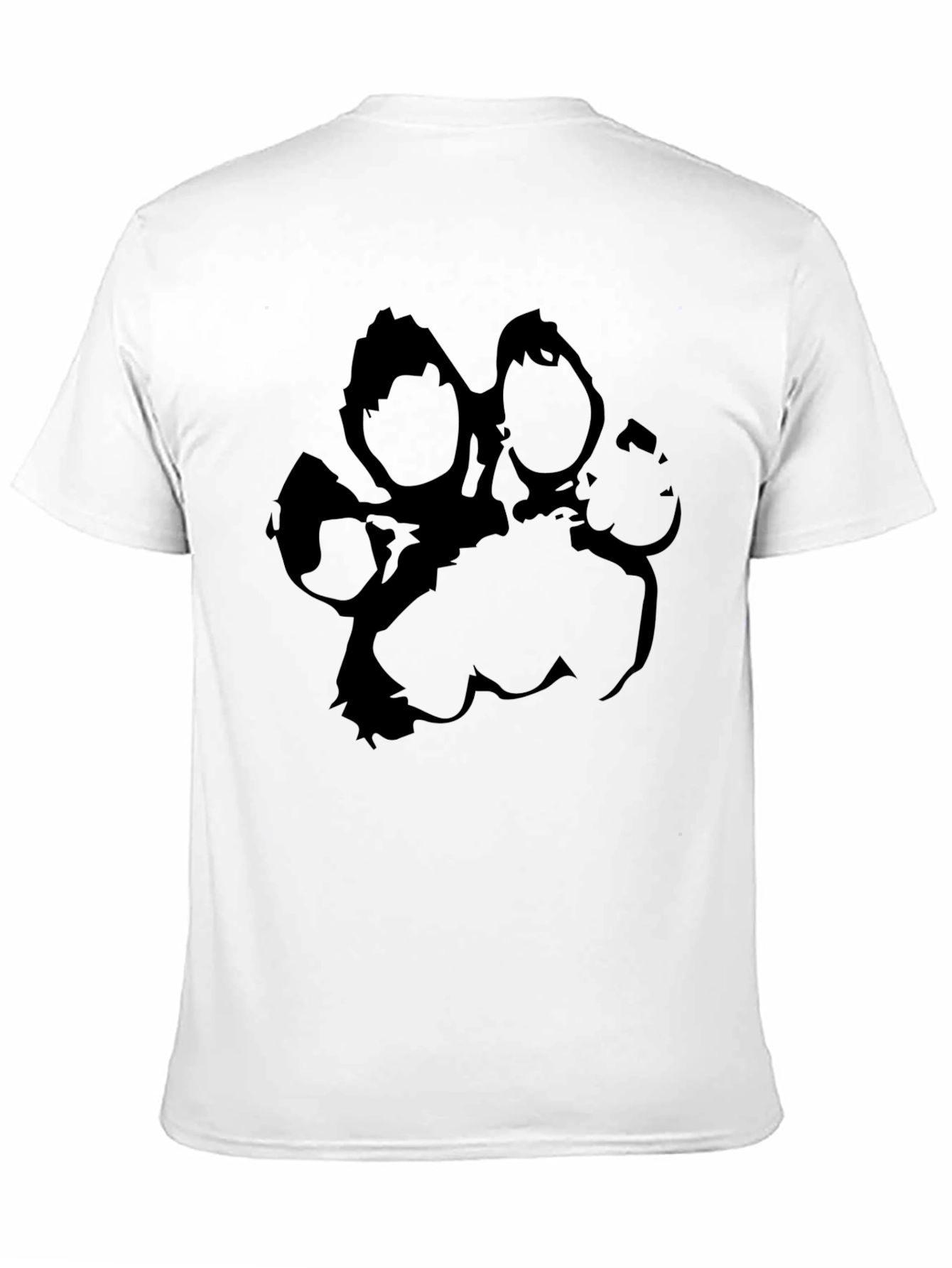Black Paw Print Graphic T-Shirt