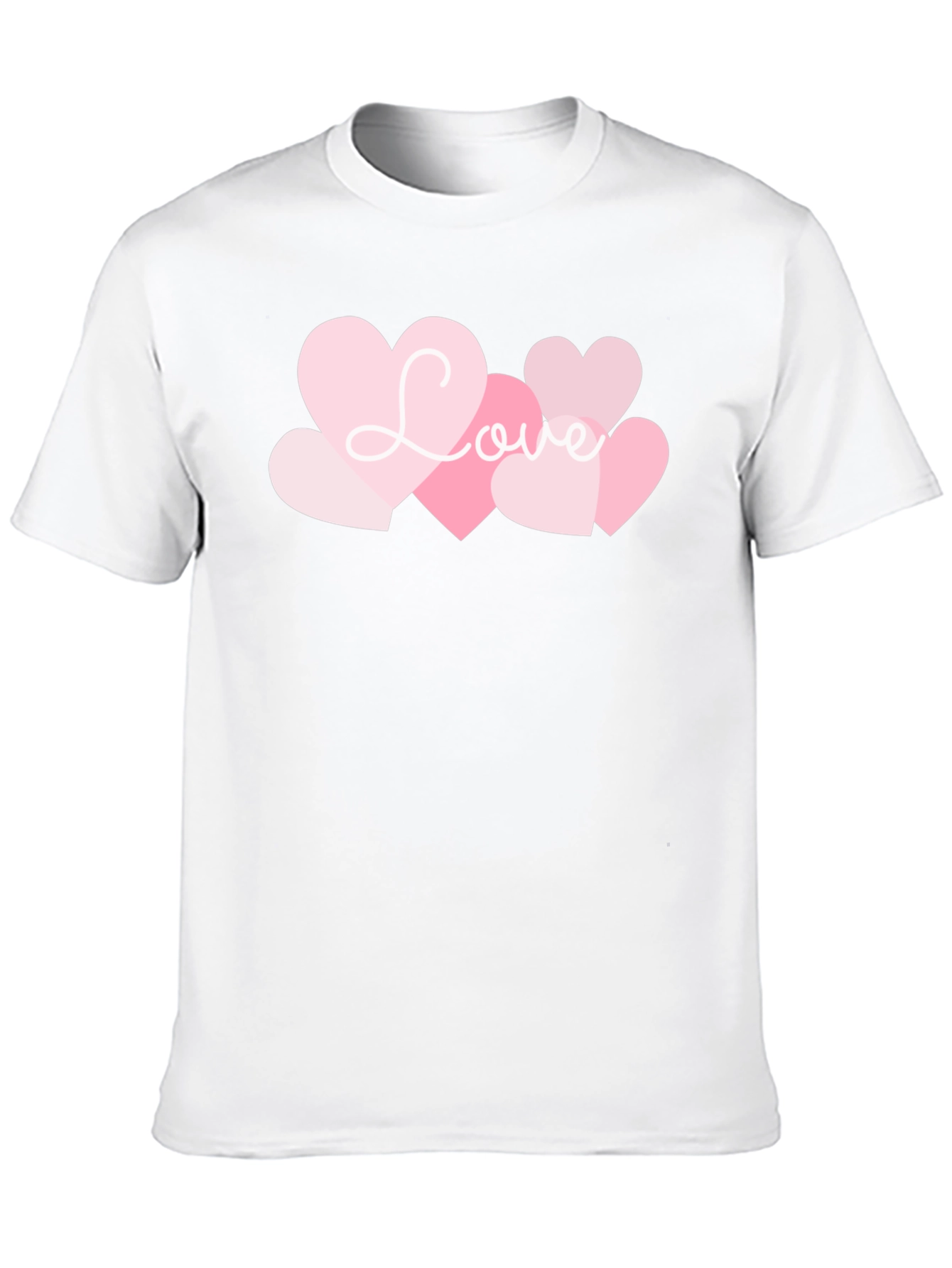 Love Heart Graphic Black T-Shirt