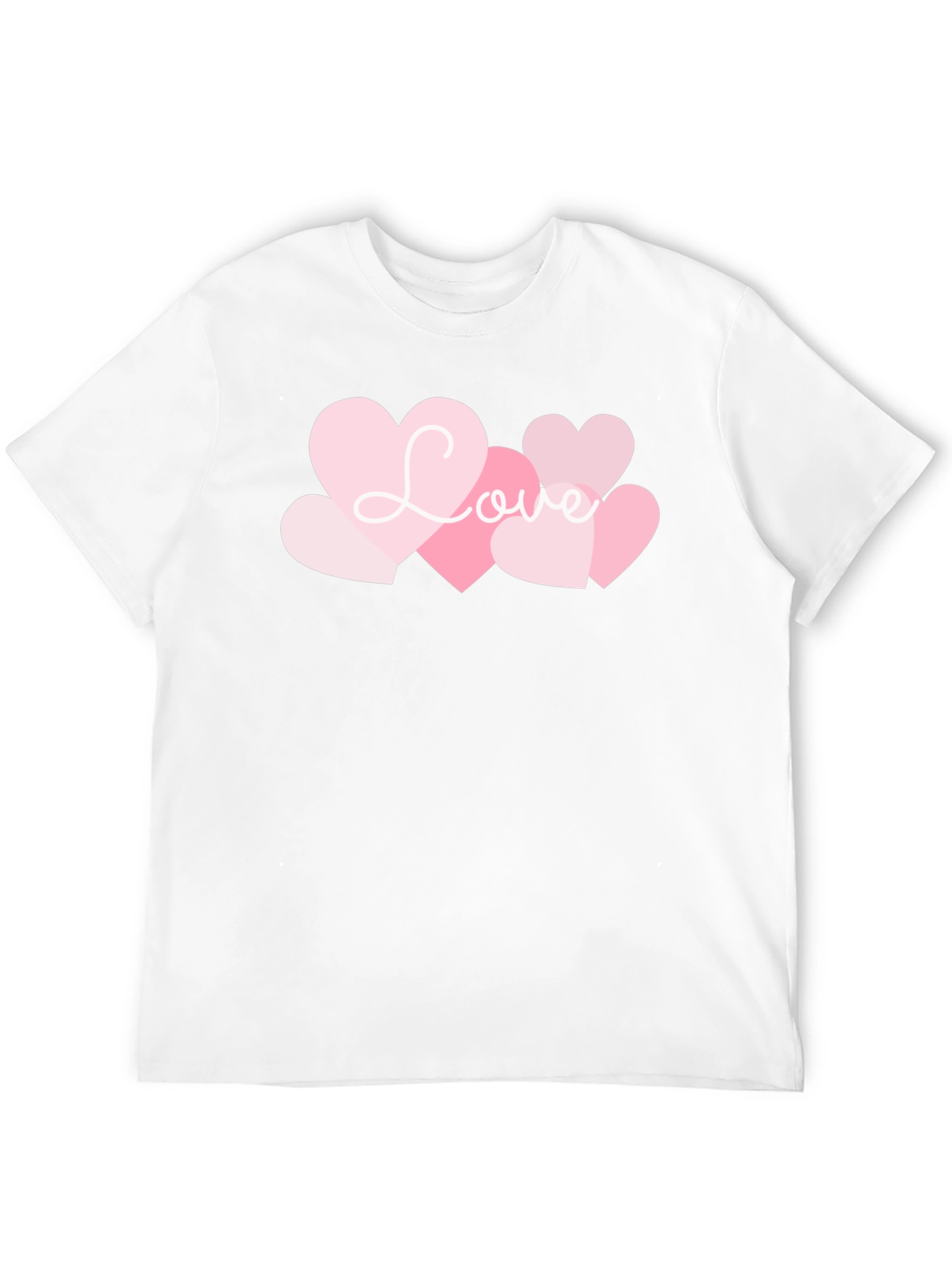 Love Heart Graphic Black T-Shirt