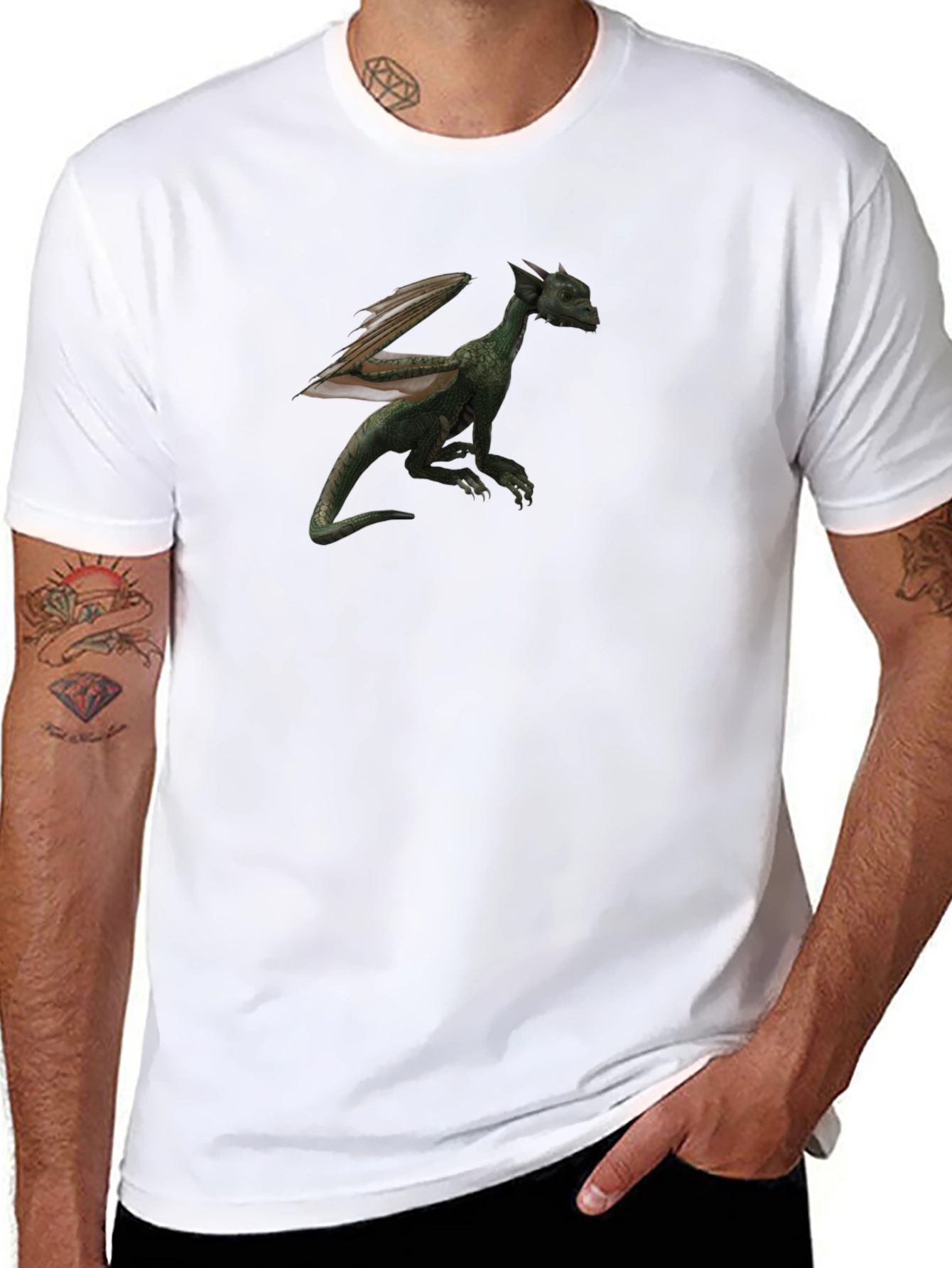 Dragon Graphic T-Shirt - Black Cotton Tee