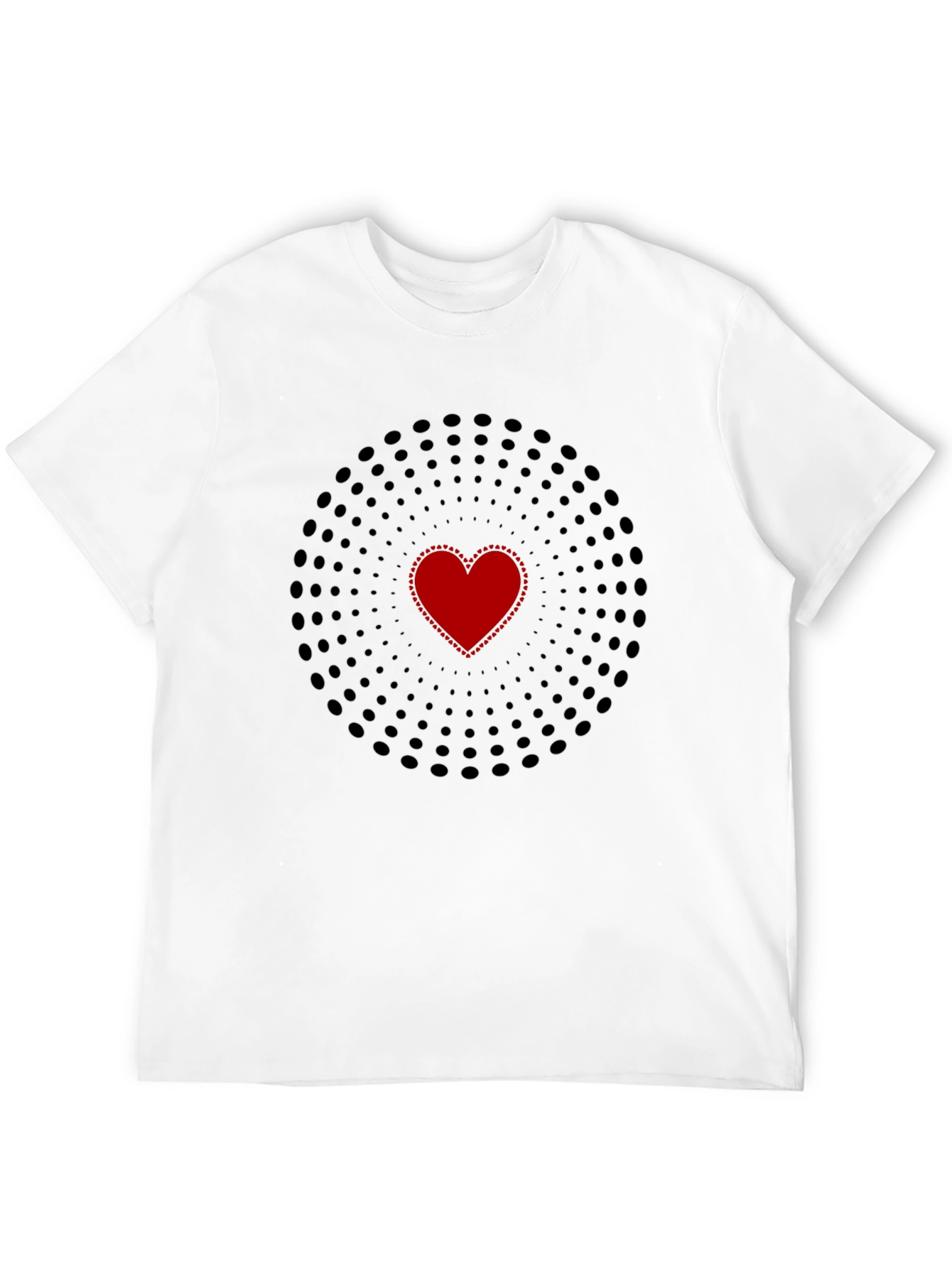 Heart Circle Black T-Shirt