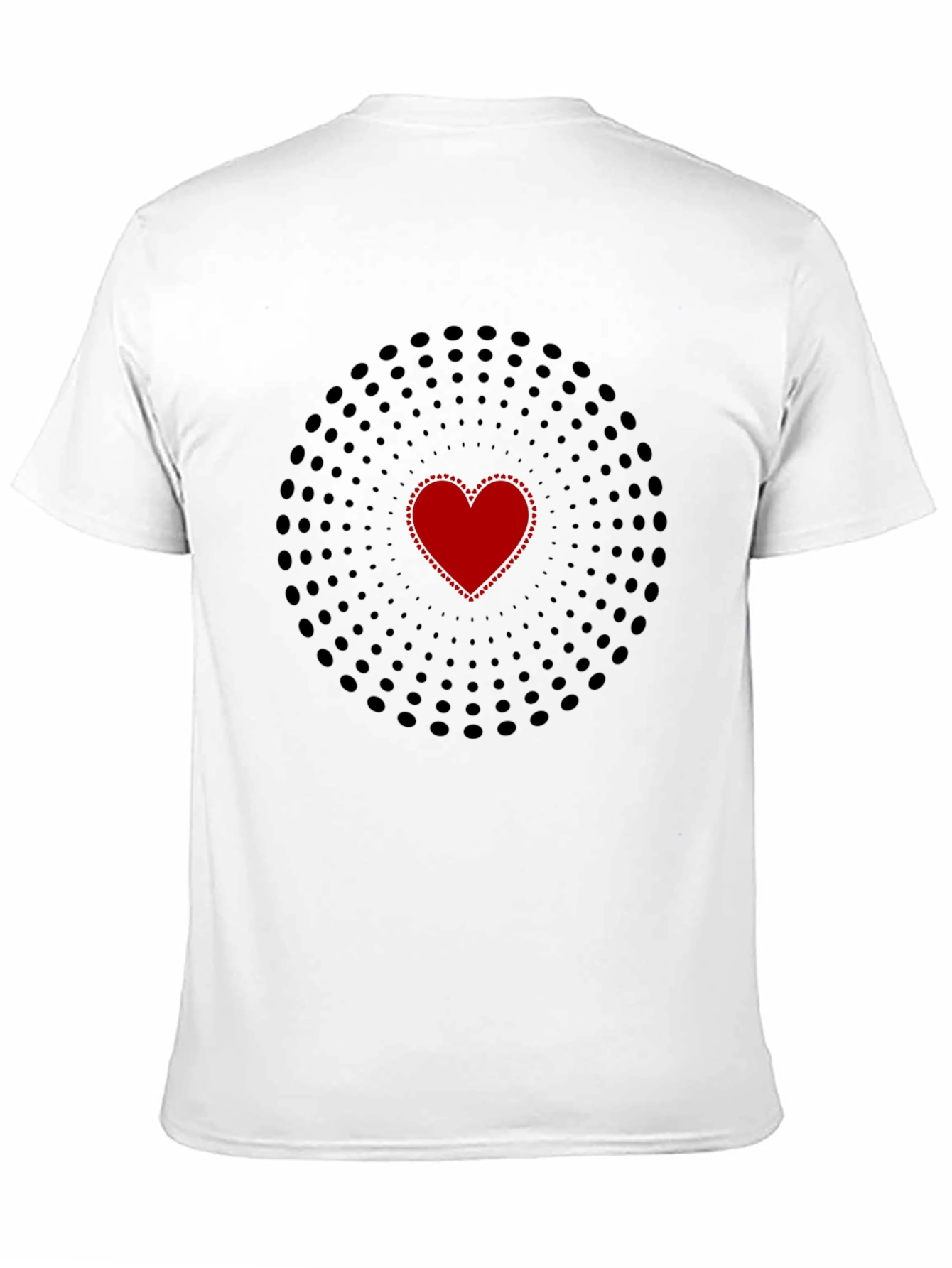 Heart Circle Black T-Shirt