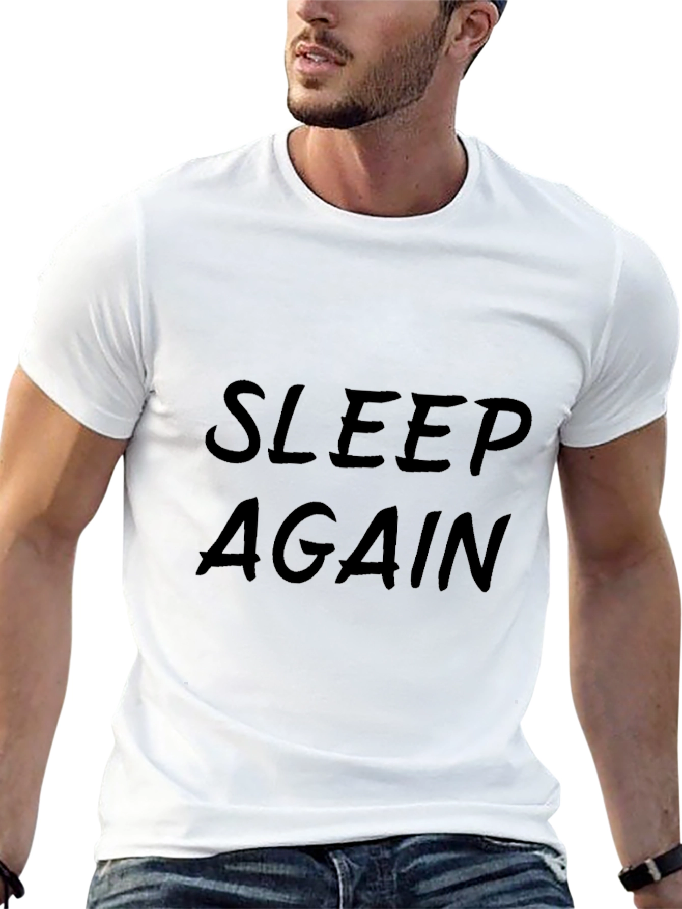 Sleep Again Black Graphic Tee Shirt