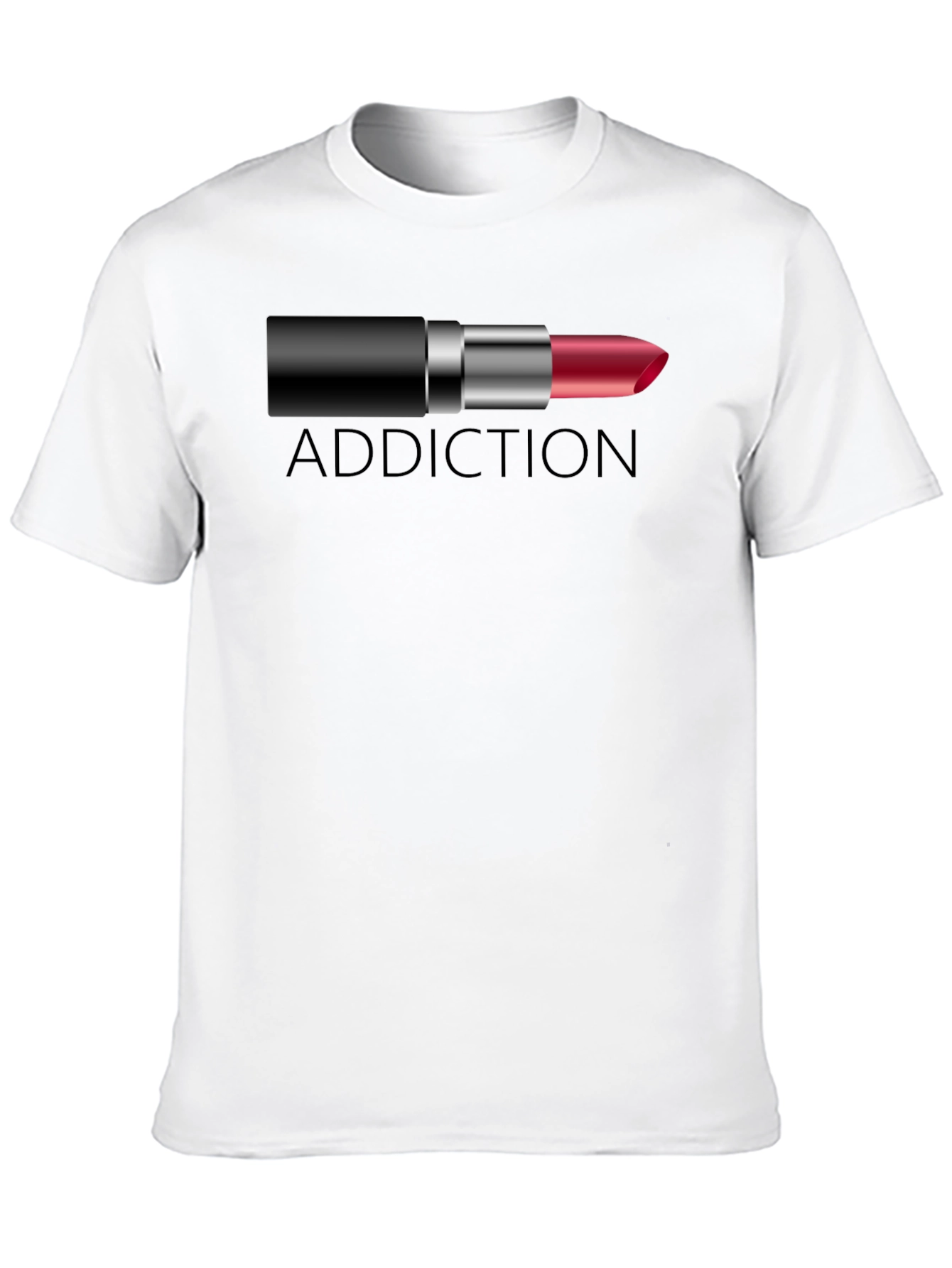 Addiction Lipstick Graphic Tee - Unique Design