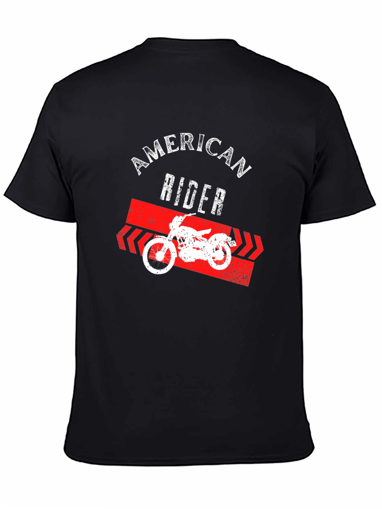American Rider Graphic T-Shirt Black Motorcycle Tee