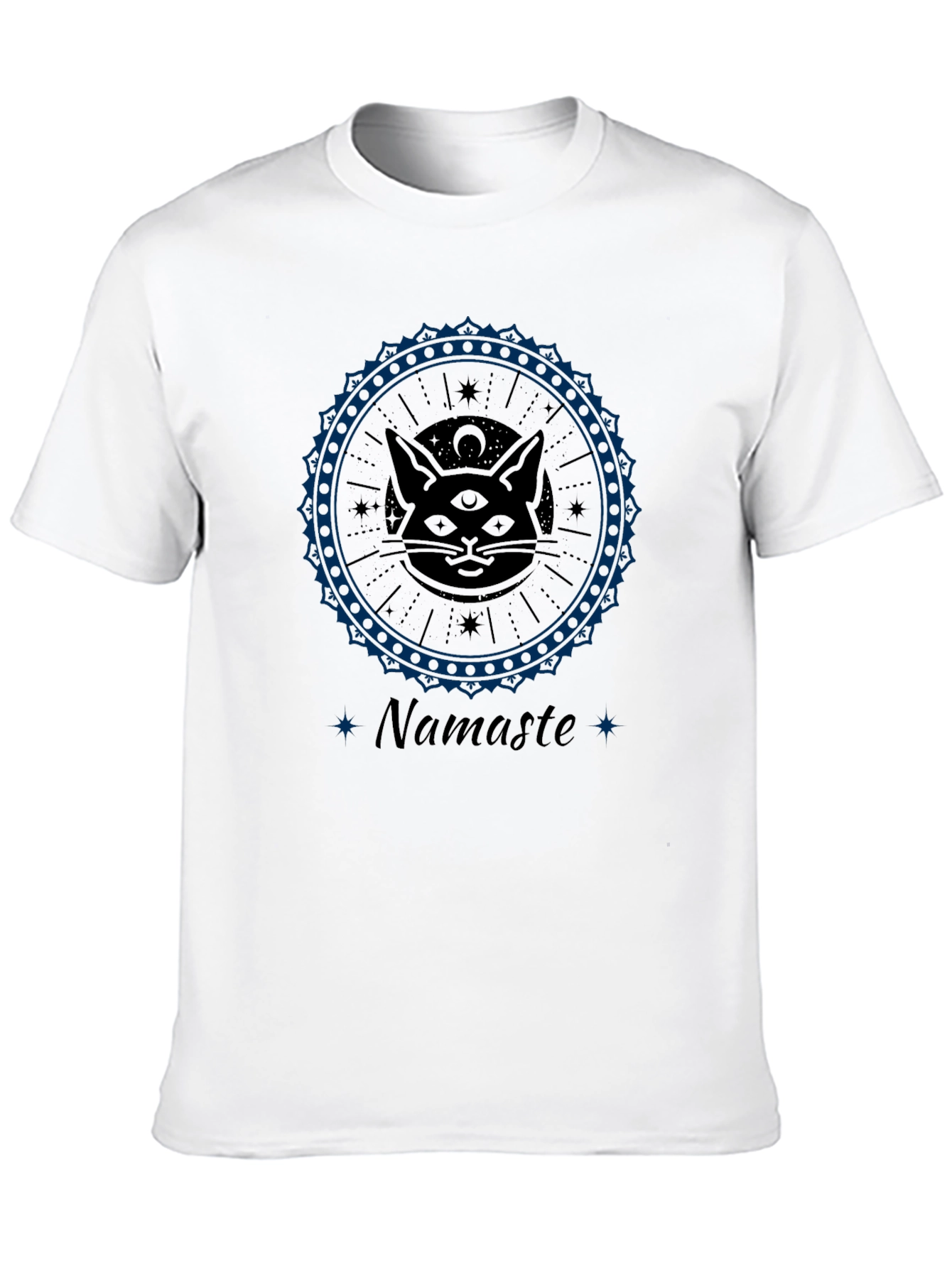 Namaste Cat Mandala Graphic Tee