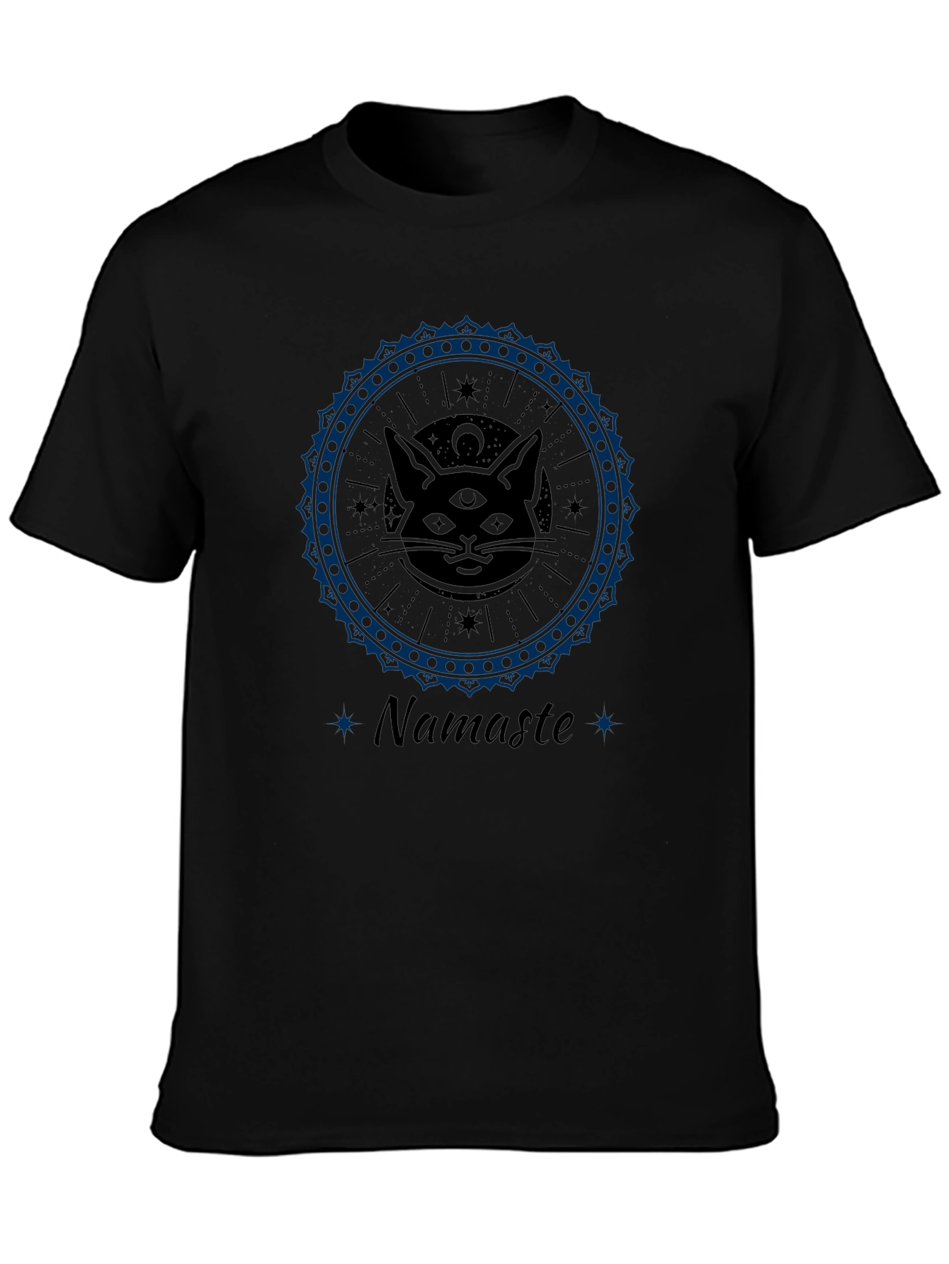 Namaste Cat Mandala Graphic Tee