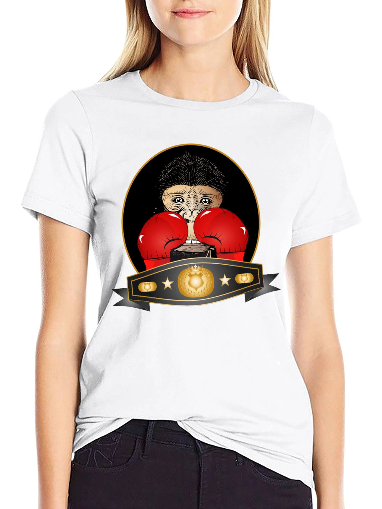 Boxing Monkey T-Shirt: Champion Style Funny Graphic Tee