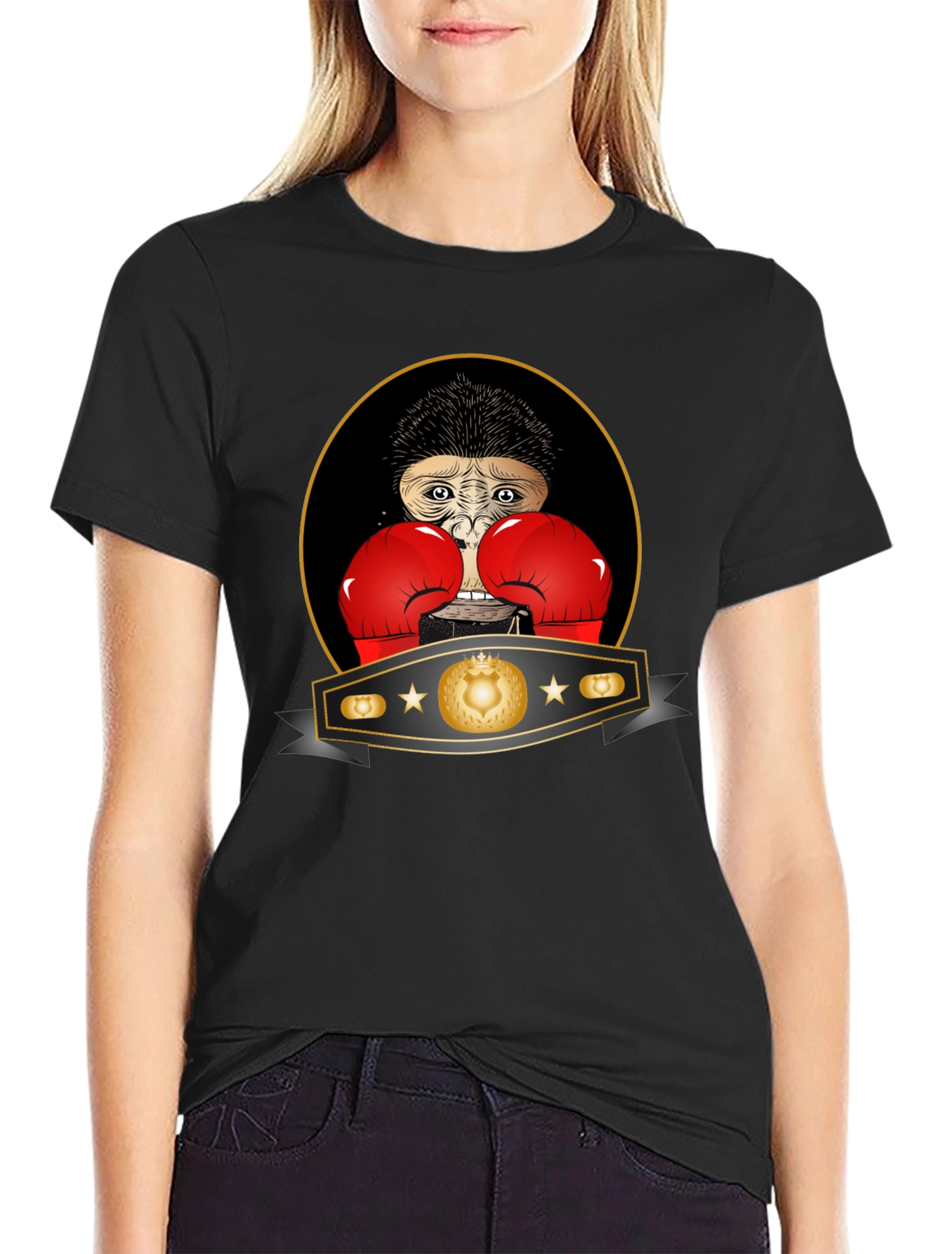 Boxing Monkey T-Shirt: Champion Style Funny Graphic Tee